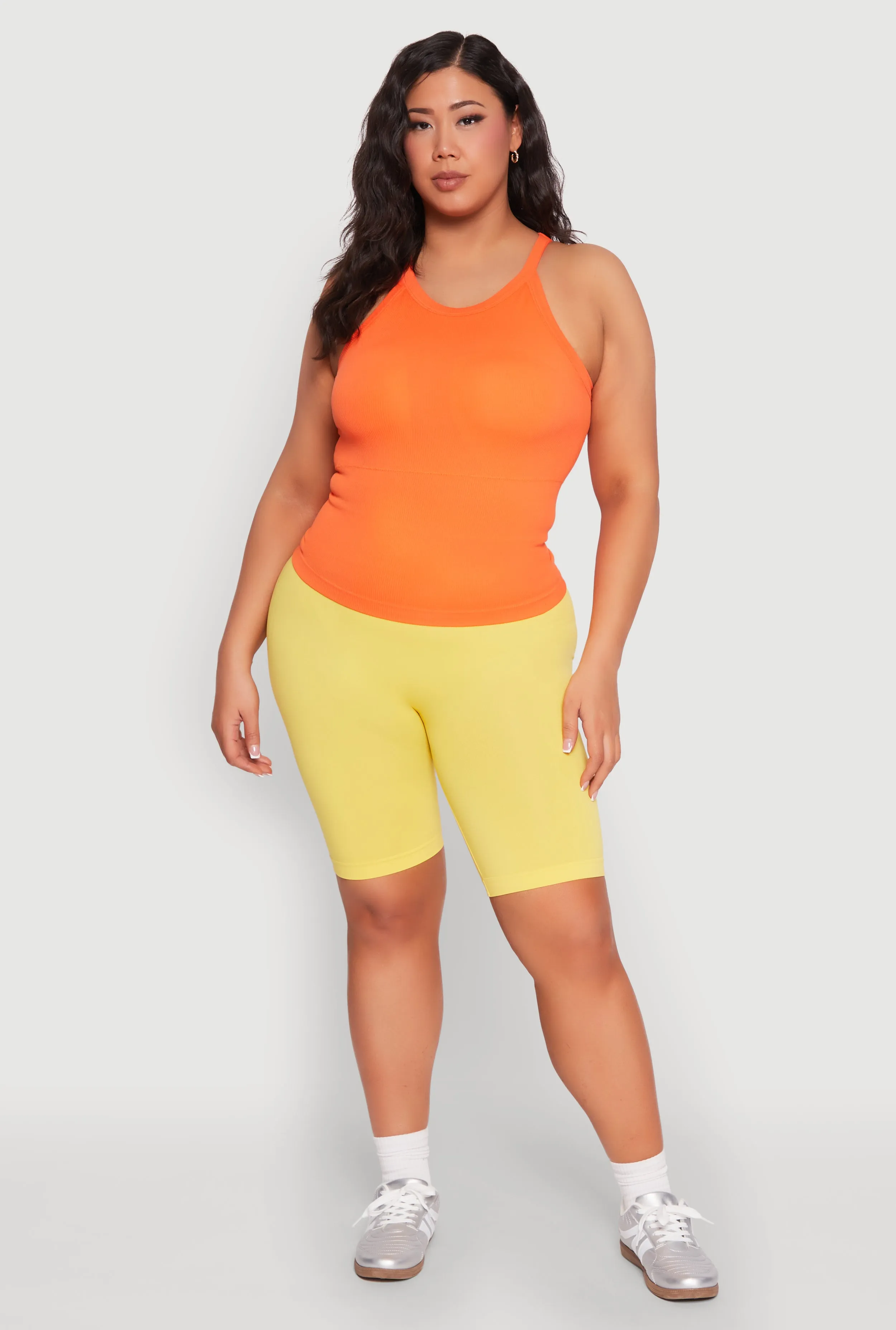 Plus Size Seamless High Neck Tank Top sold by Rainbow