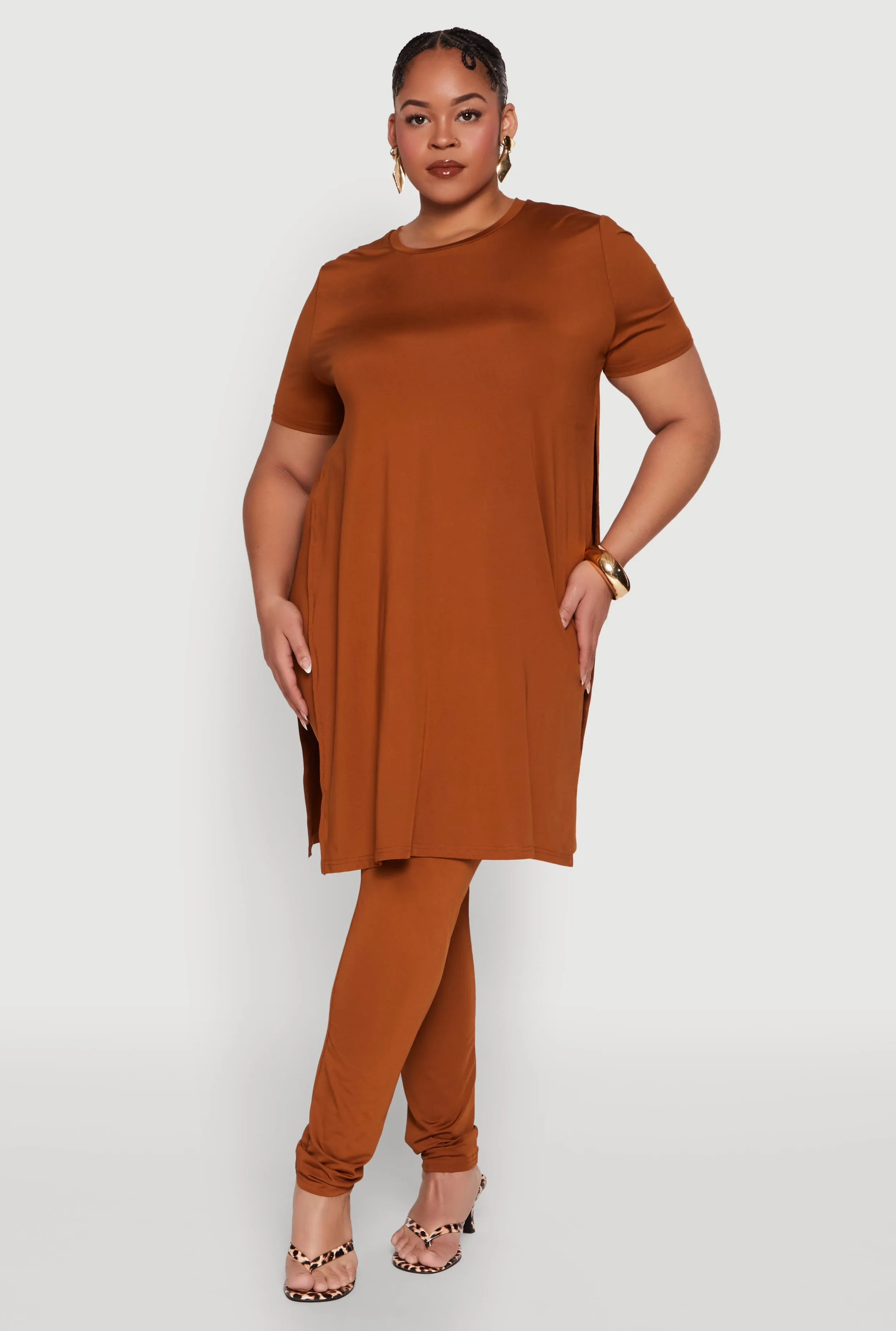 Plus Size Daisy High Waist Leggings sold by Rainbow