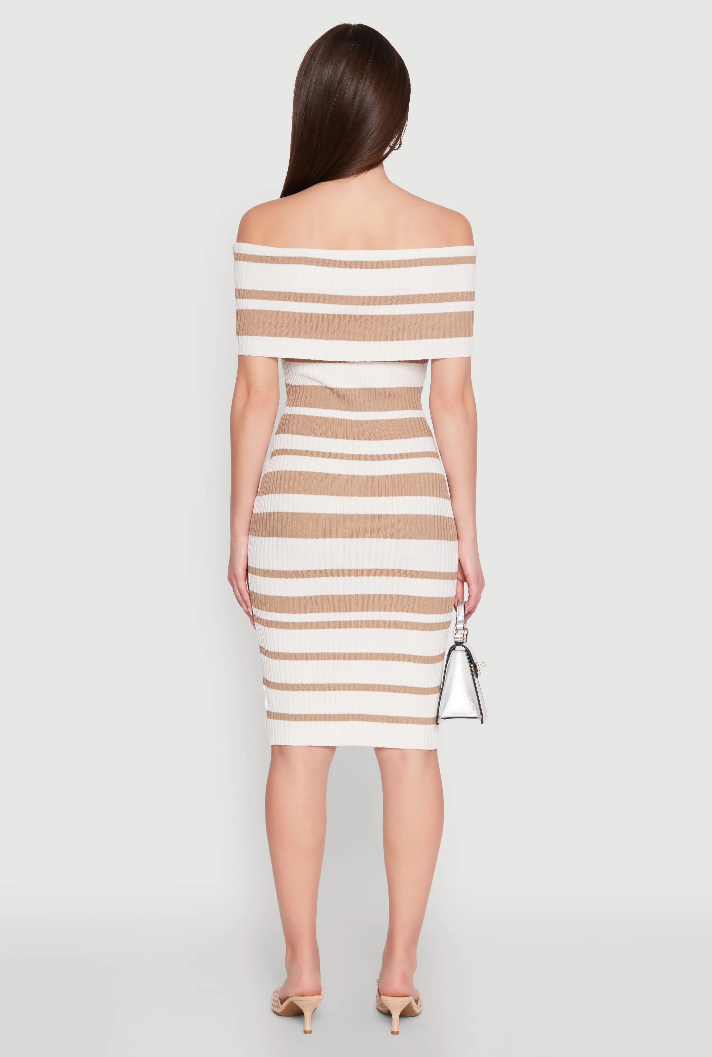 Almost Famous Off the Shoulder Striped Dress sold by Rainbow product image thumbnail 5