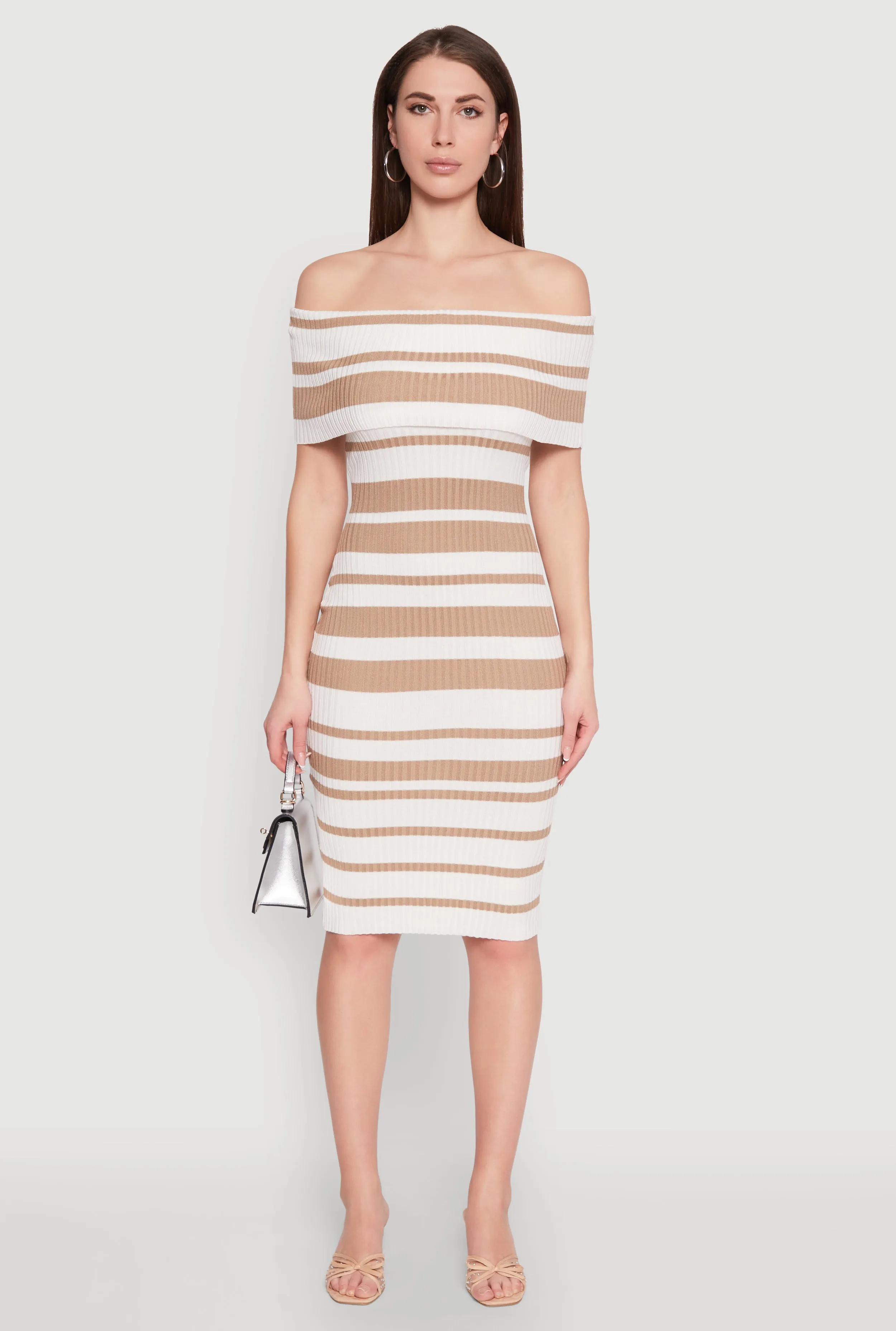 Almost Famous Off the Shoulder Striped Dress sold by Rainbow product image thumbnail 2