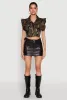 Flutter Sleeve Camo Cropped Jacket sold by Rainbow