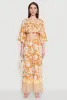High Waisted Printed Pattern Palazzo Pants sold by Rainbow