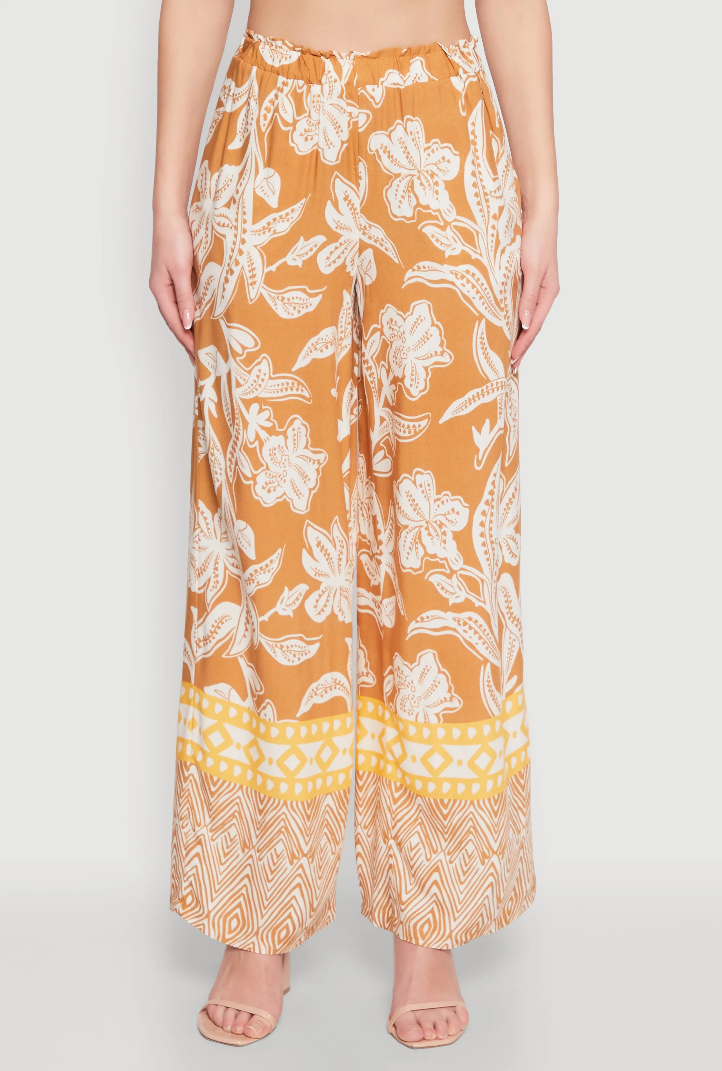 High Waisted Printed Pattern Palazzo Pants sold by Rainbow product image thumbnail 3