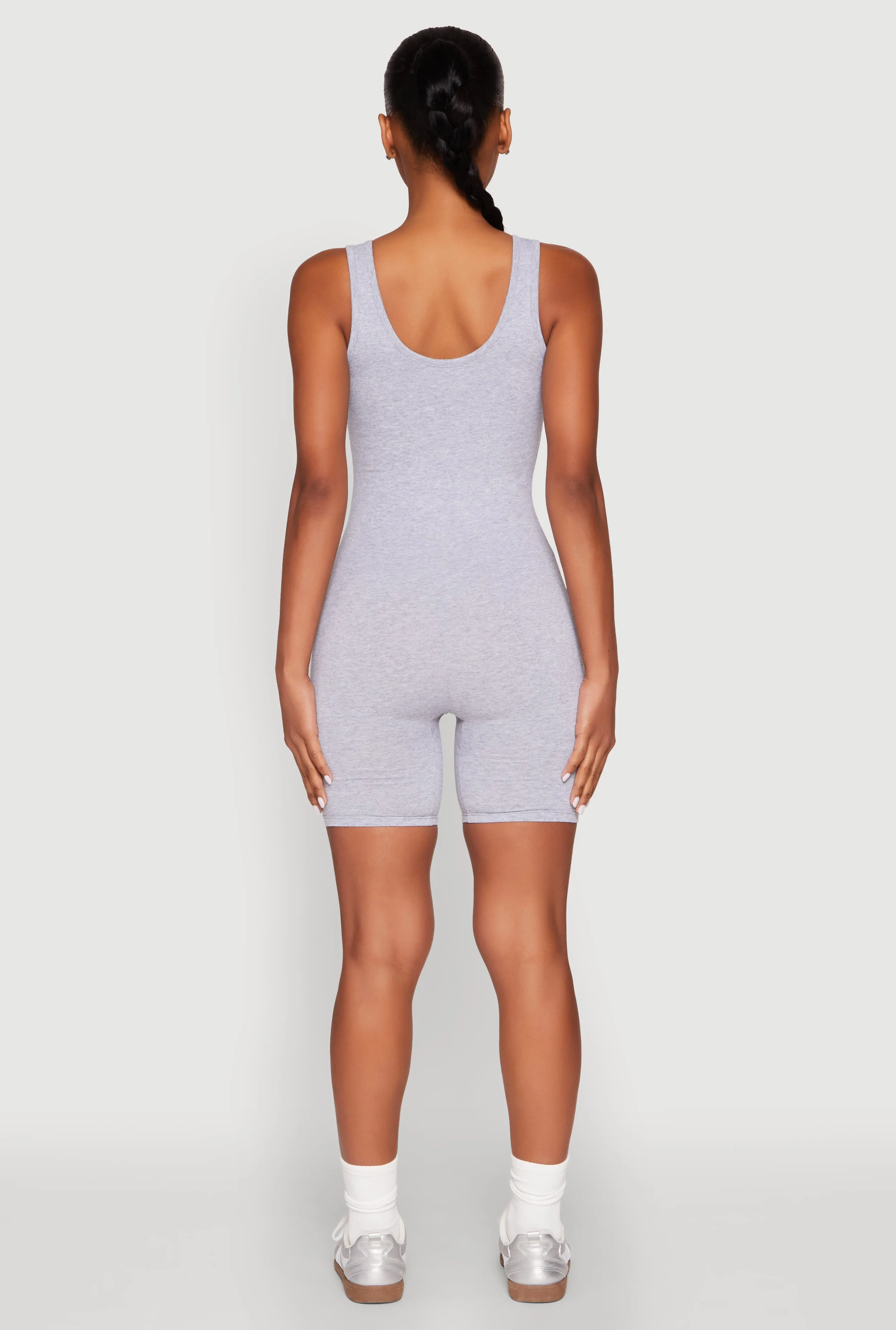 Scoop Neck Tank Biker Romper sold by Rainbow product image thumbnail 5
