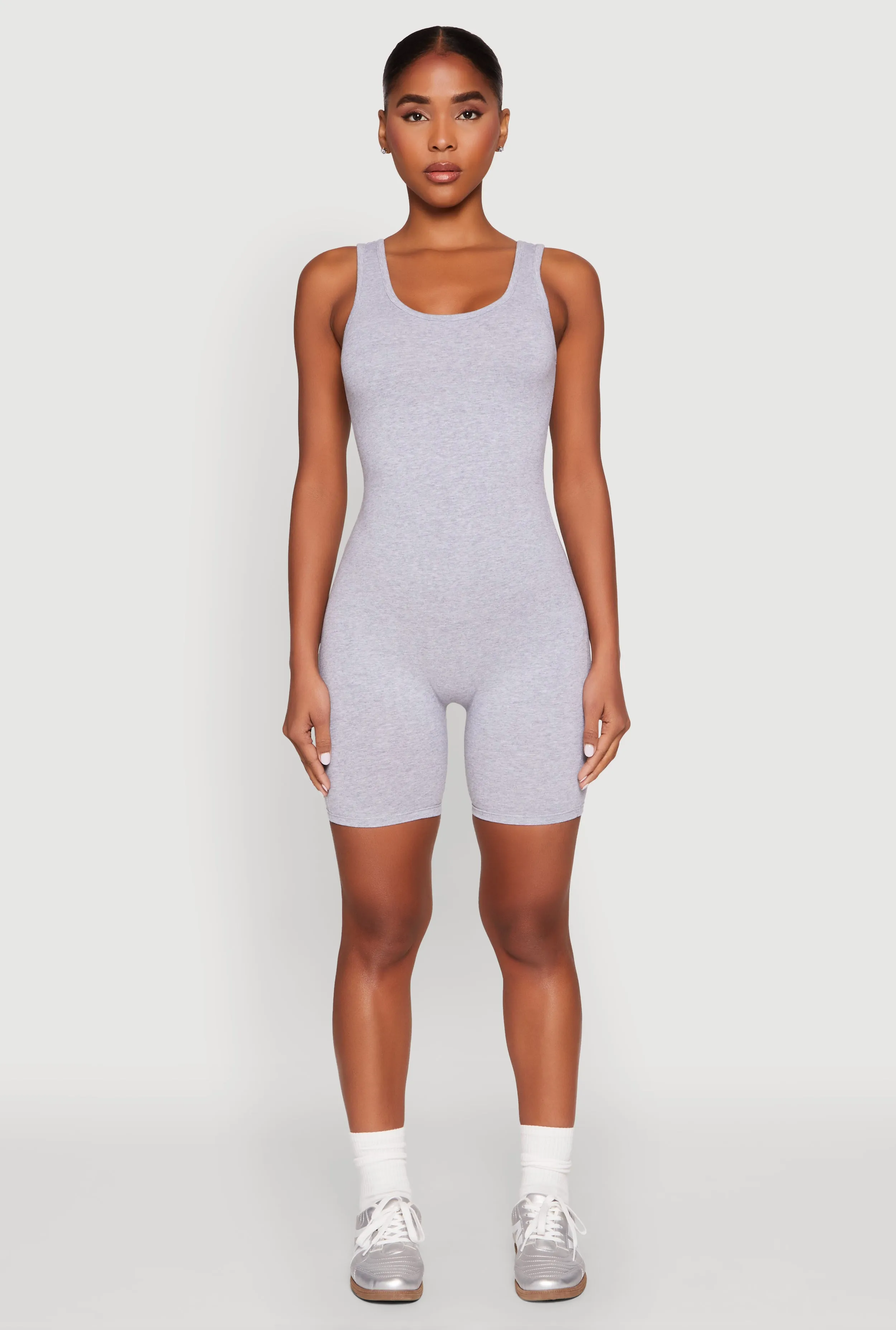 Scoop Neck Tank Biker Romper sold by Rainbow product image thumbnail 2