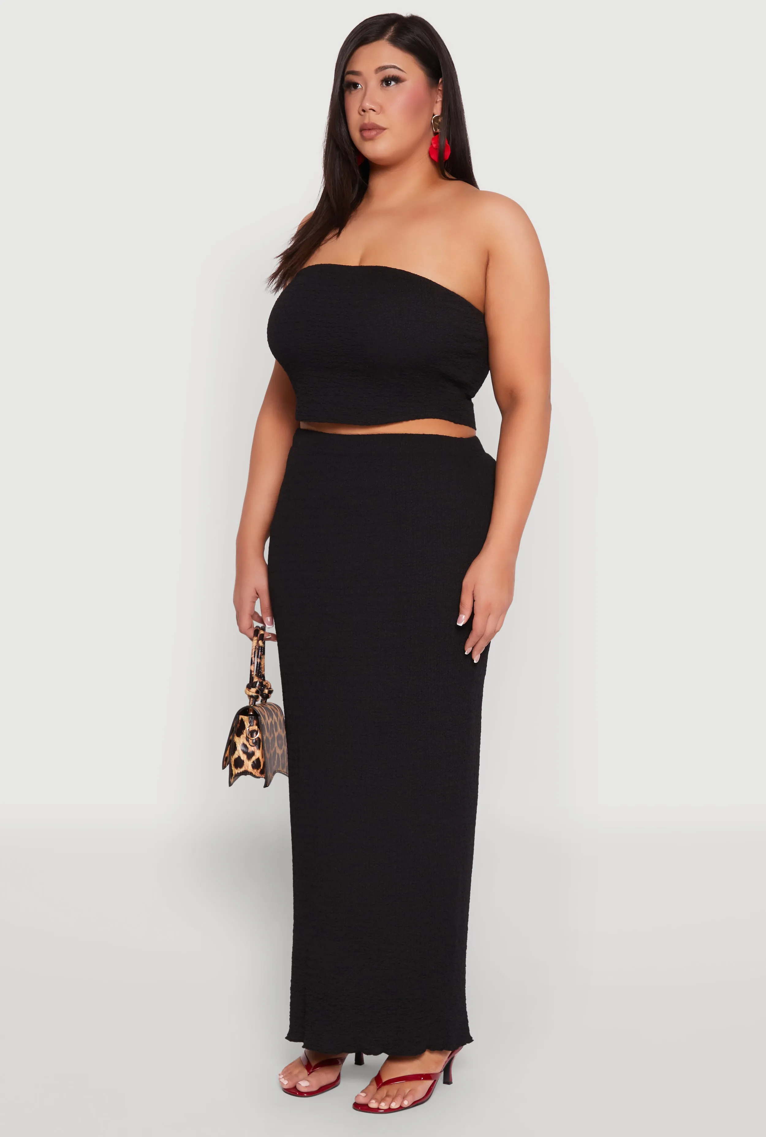 Plus Size Textured Knit Tube Top sold by Rainbow product image thumbnail 5