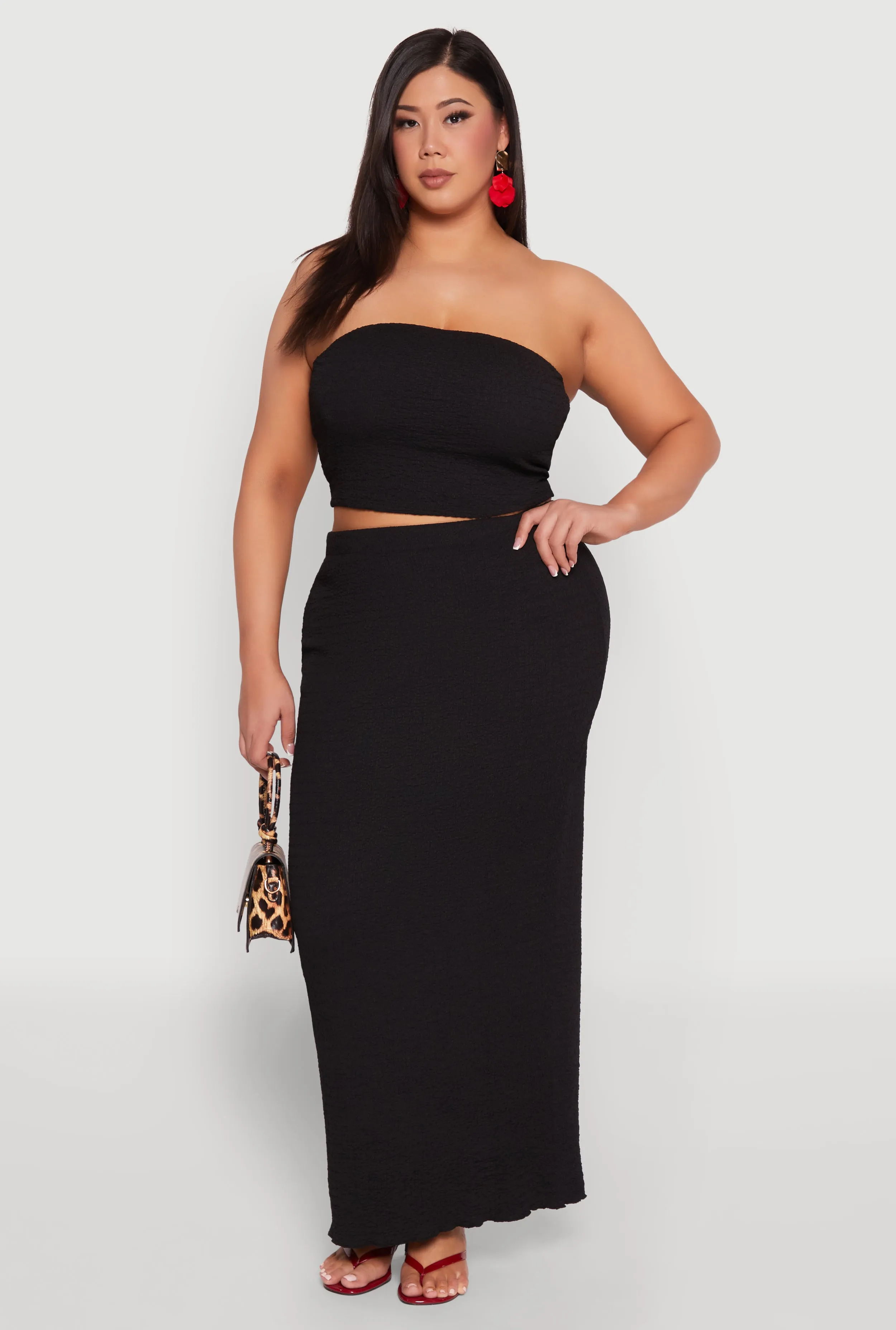 Plus Size Textured Knit Tube Top sold by Rainbow product image thumbnail 3