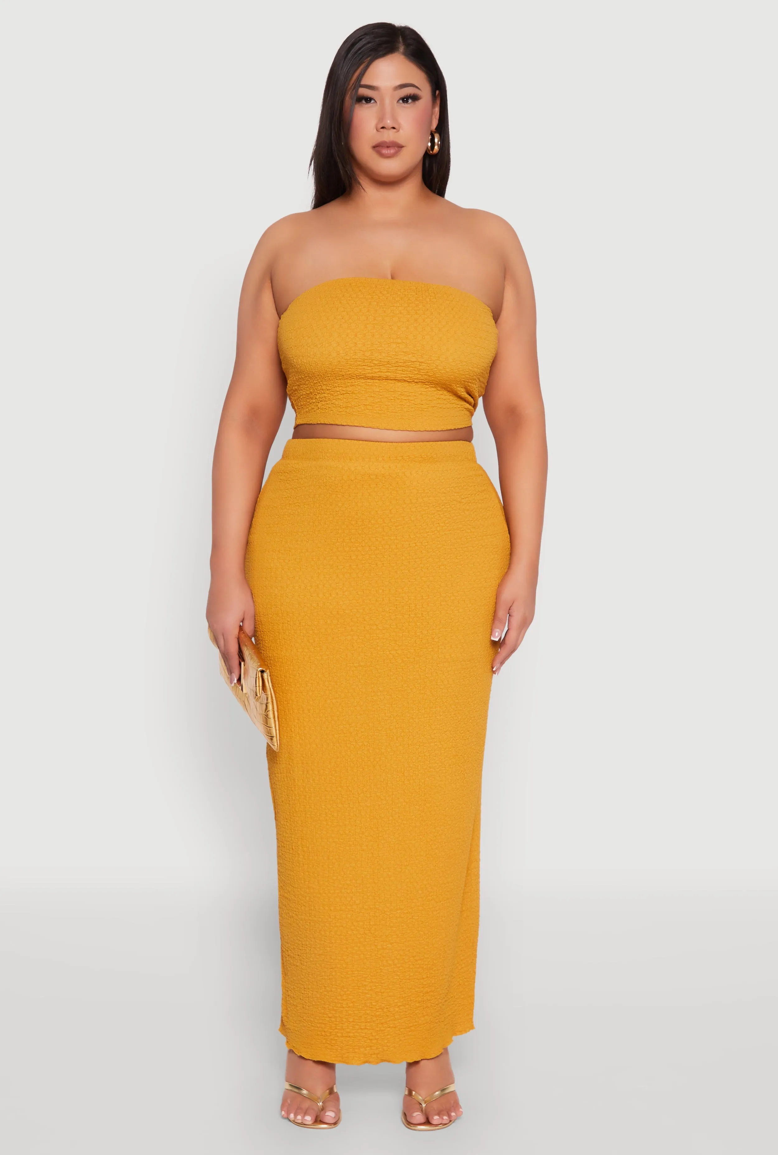 Plus Size Textured Knit Tube Top sold by Rainbow product image thumbnail 2