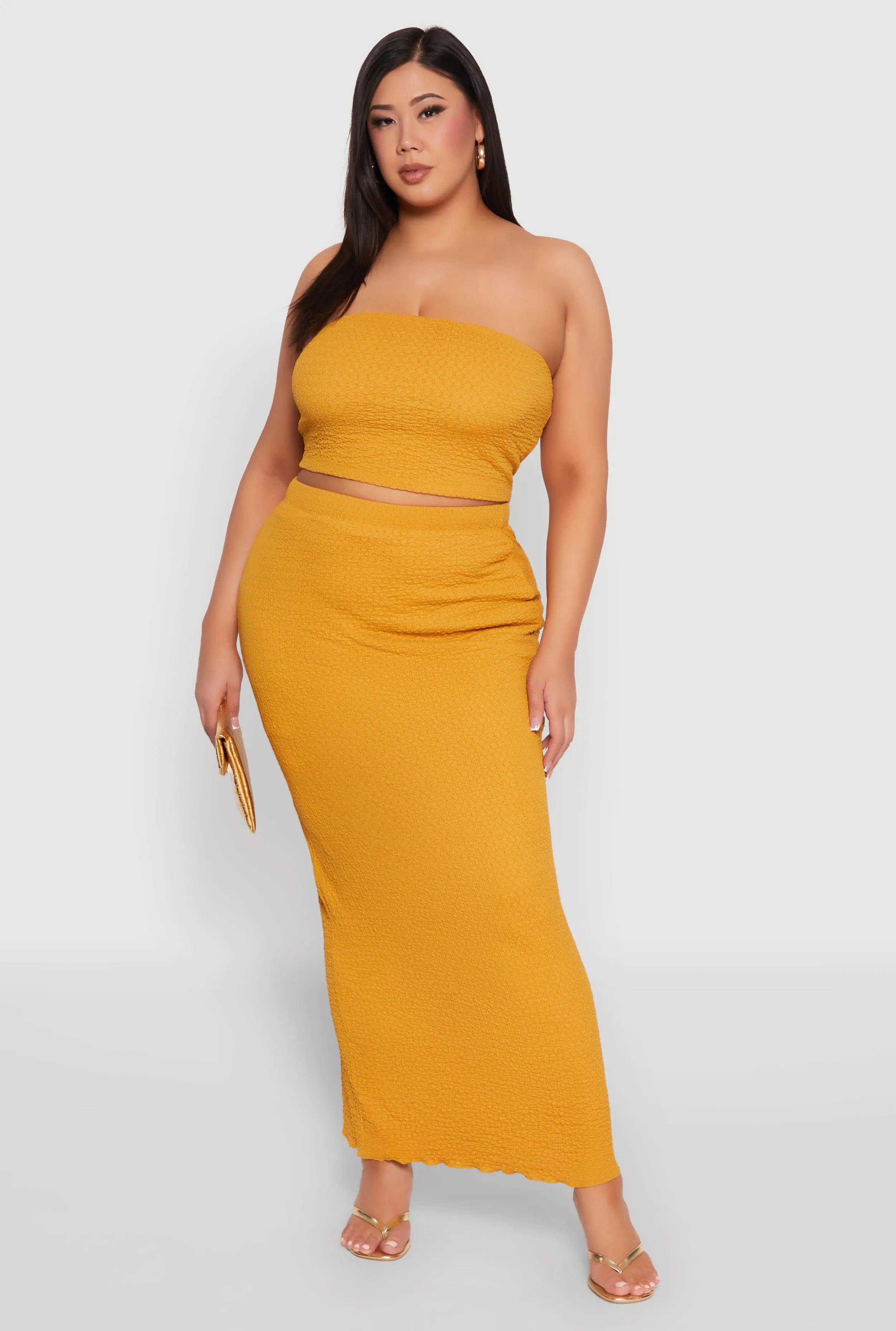 Plus Size Textured Knit Tube Top sold by Rainbow product image thumbnail 3