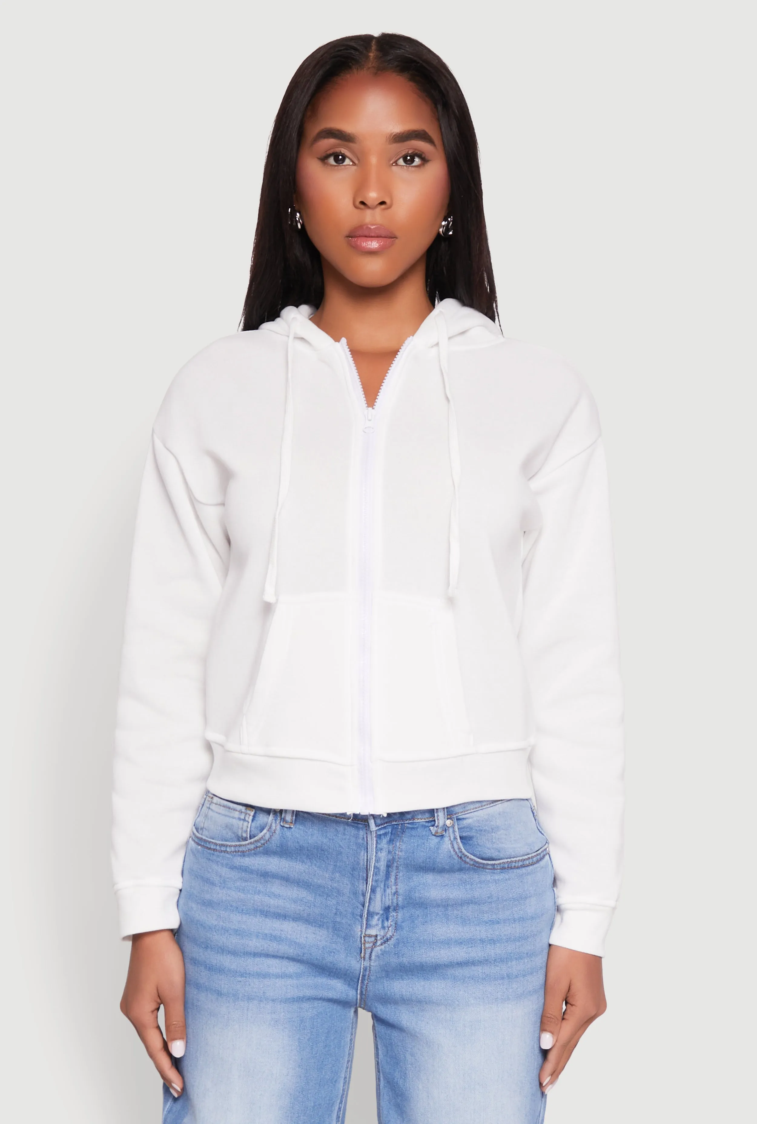 Fleece Lined Zip Front Hoodie sold by Rainbow product image thumbnail 2