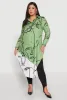 Plus Size Abstract Faces Button Front Maxi Top sold by Rainbow