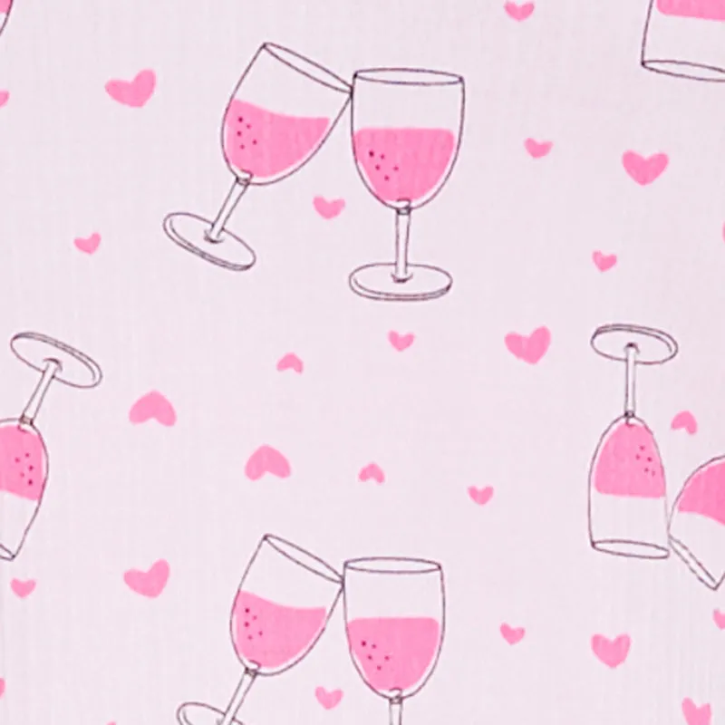 Wine Glass Heart Print Pajama Cami and Pants sold by Rainbow product image thumbnail 3