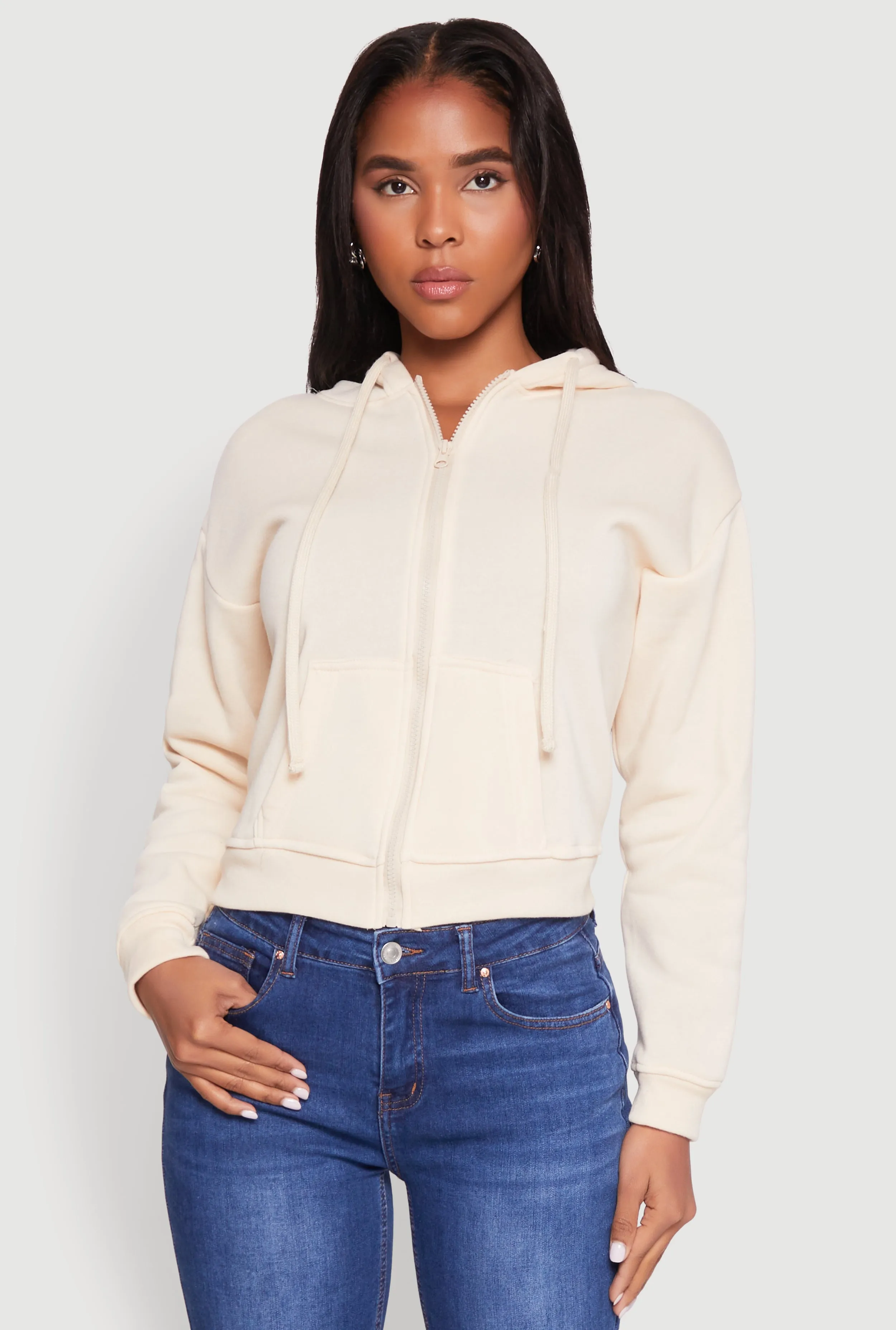 Fleece Lined Zip Front Hoodie sold by Rainbow product image thumbnail 2