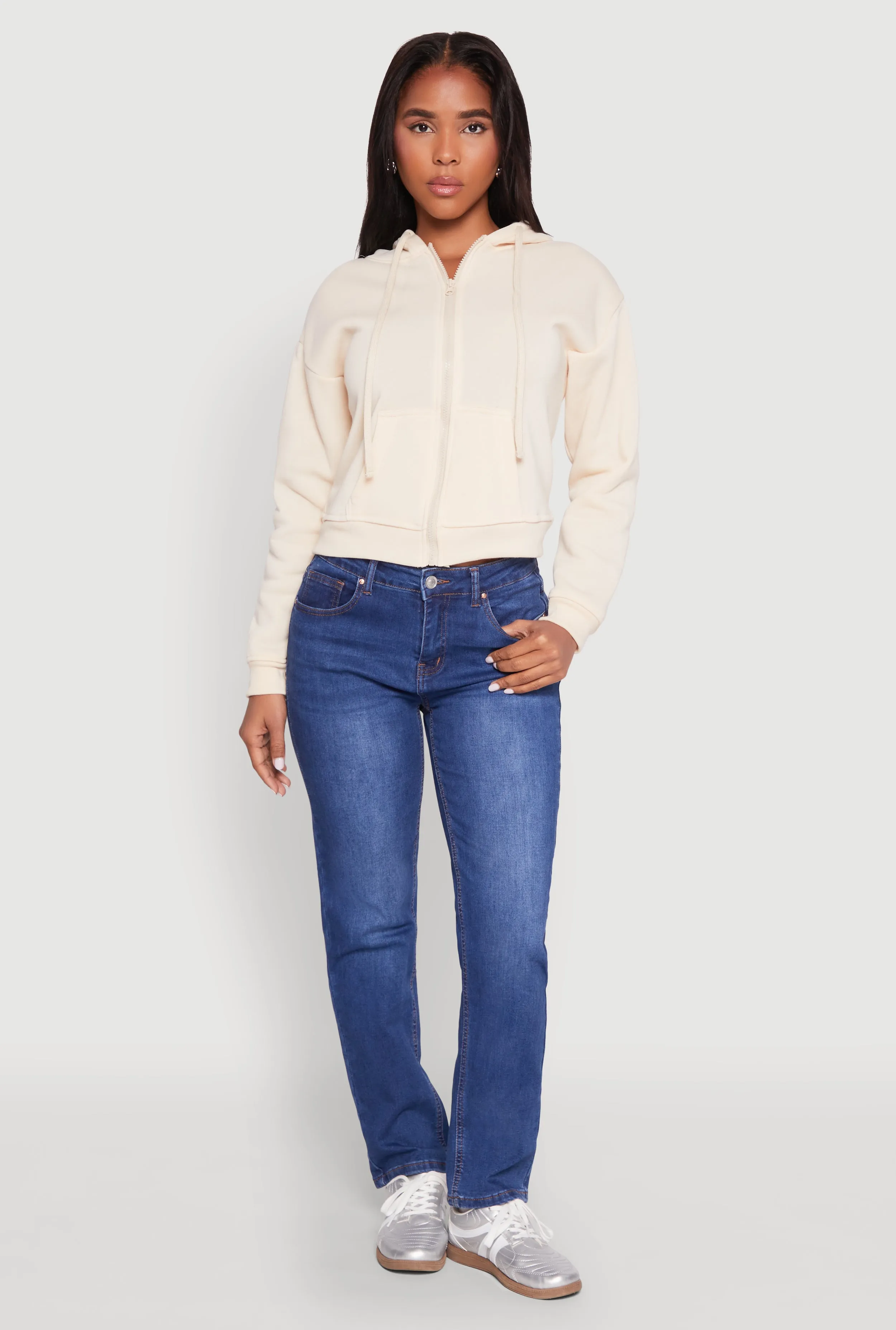 Fleece Lined Zip Front Hoodie sold by Rainbow