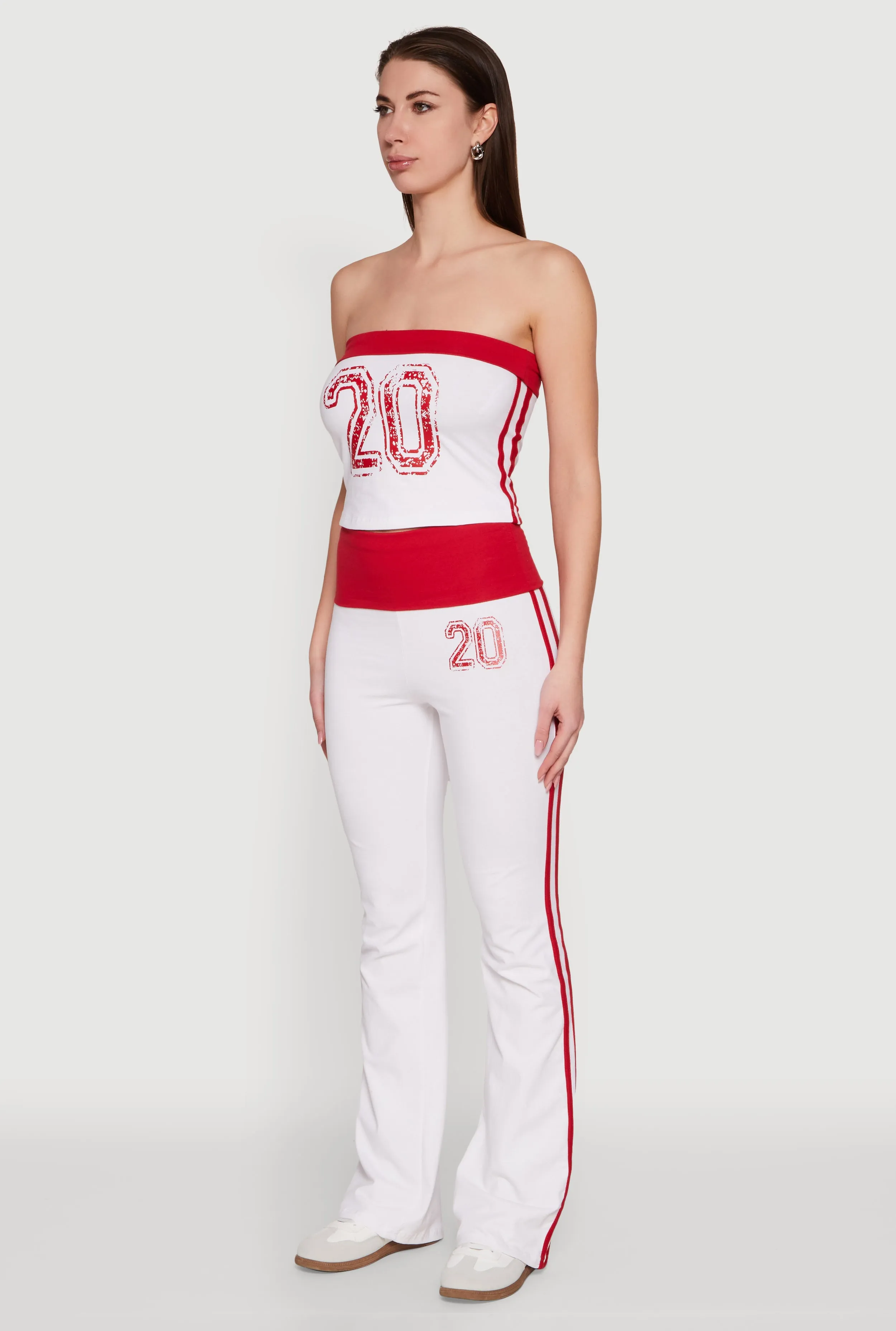 Varsity Stripe Graphic Print Tube Top sold by Rainbow product image thumbnail 5