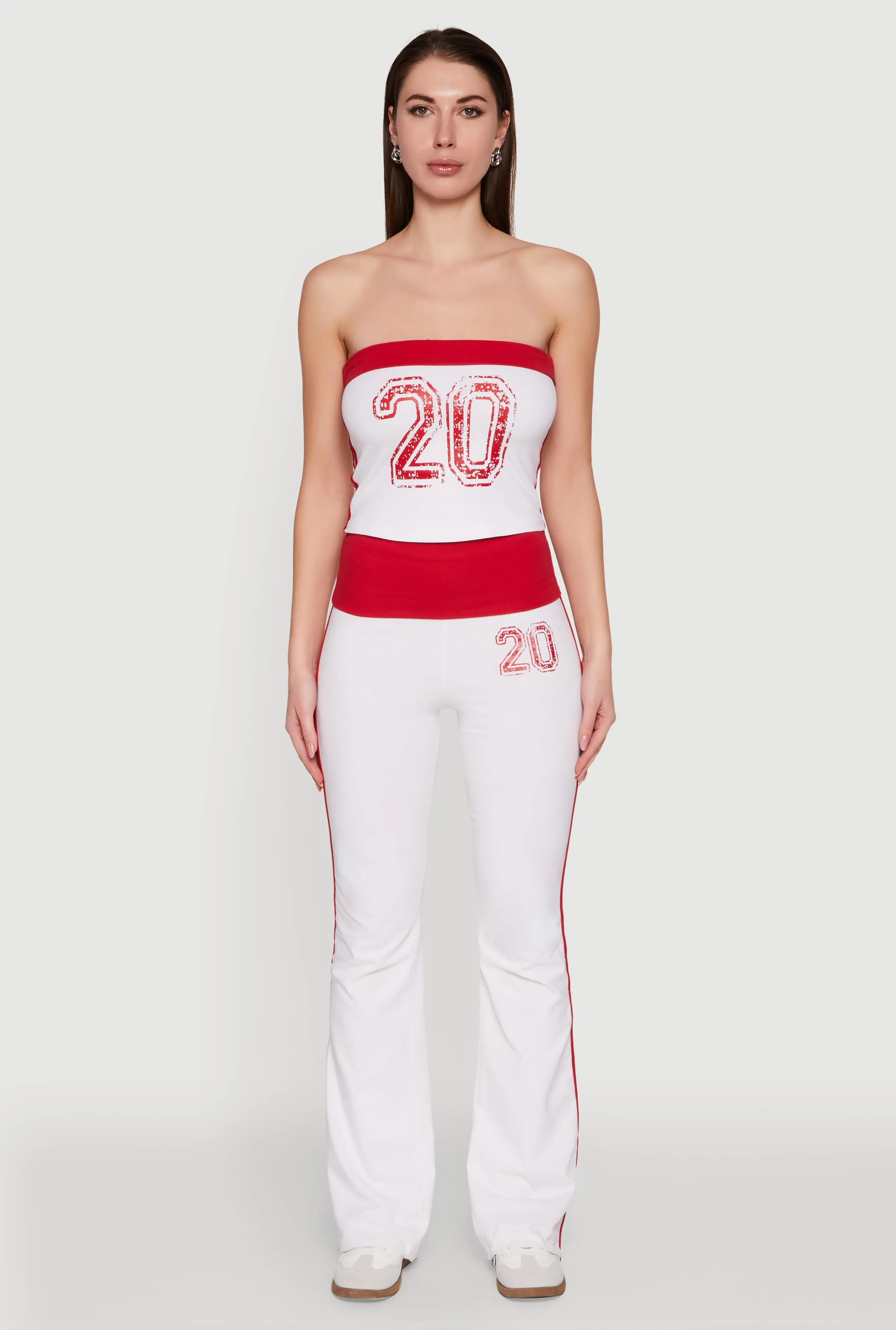 Varsity Stripe Graphic Print Tube Top sold by Rainbow product image thumbnail 3