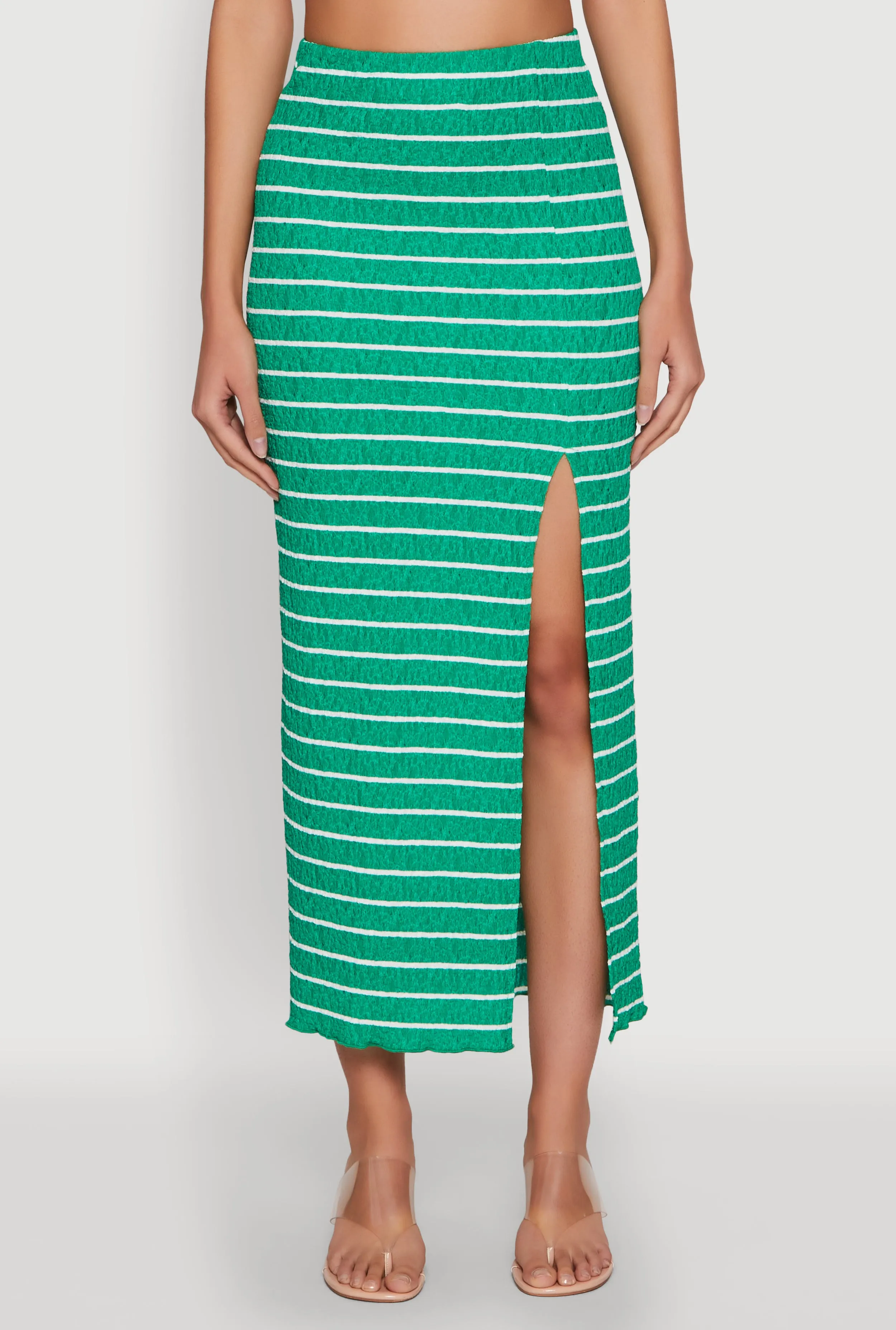 Almost Famous Striped Side Slit Maxi Skirt sold by Rainbow product image thumbnail 3