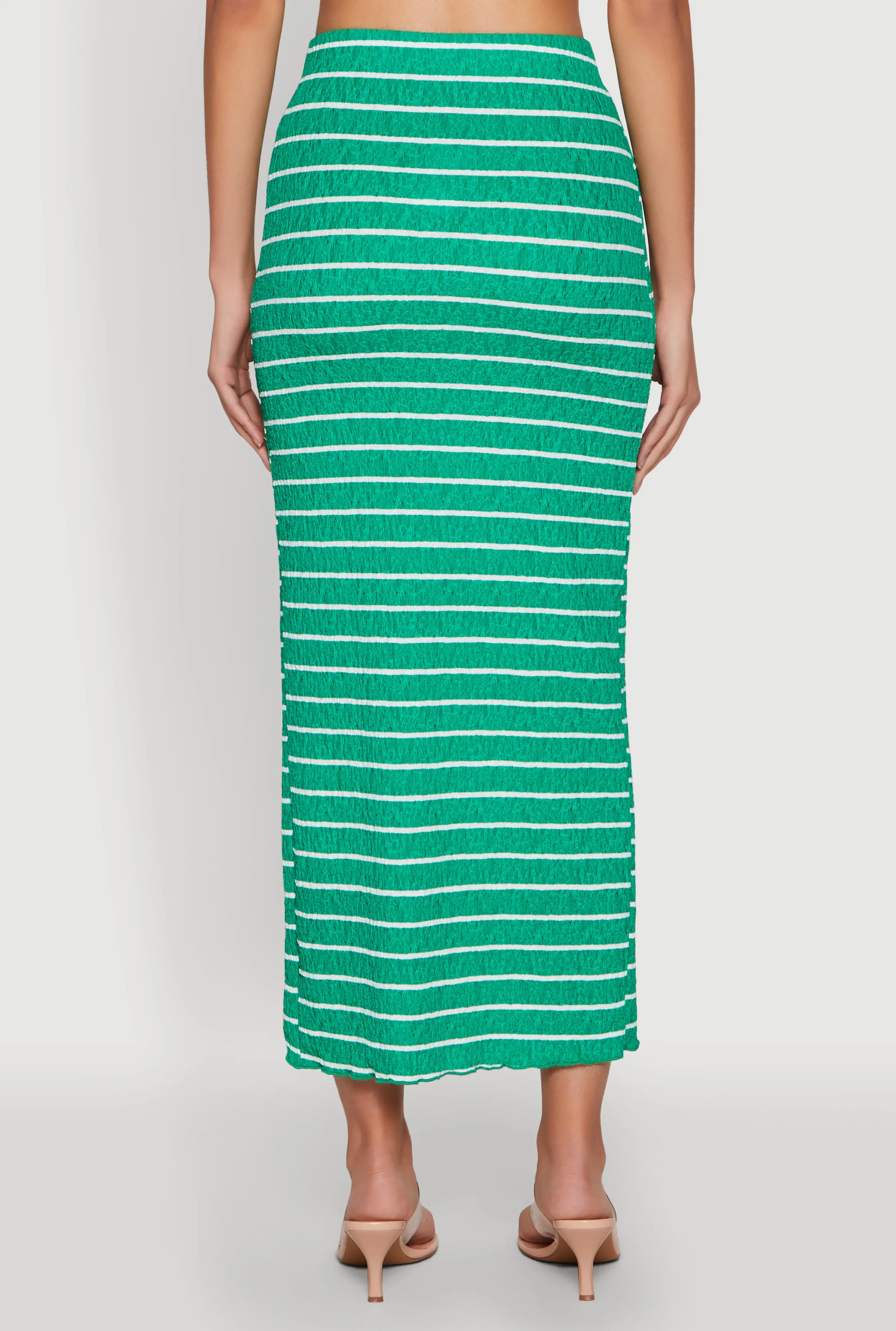 Almost Famous Striped Side Slit Maxi Skirt sold by Rainbow product image thumbnail 5