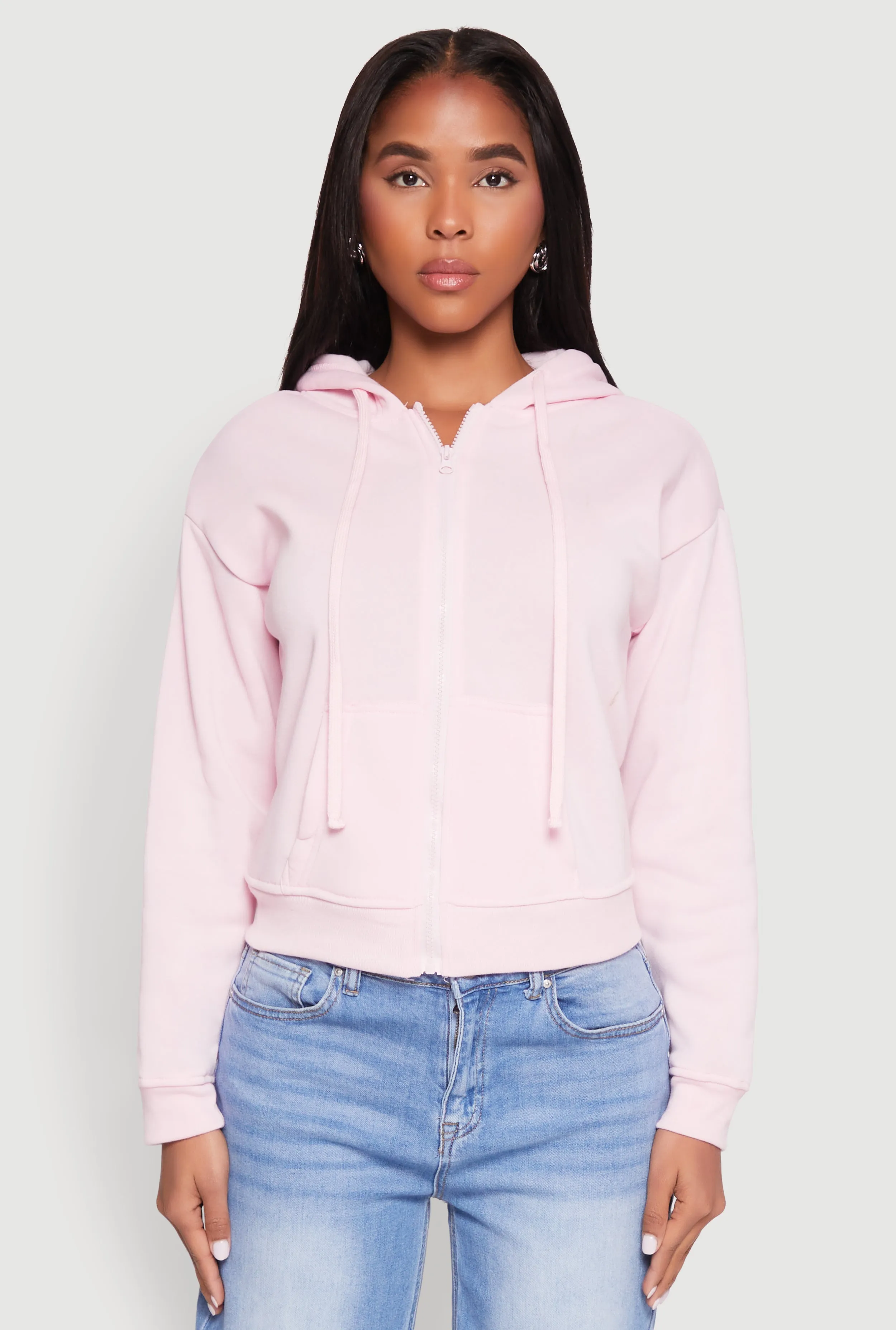 Fleece Lined Zip Front Hoodie sold by Rainbow product image thumbnail 2