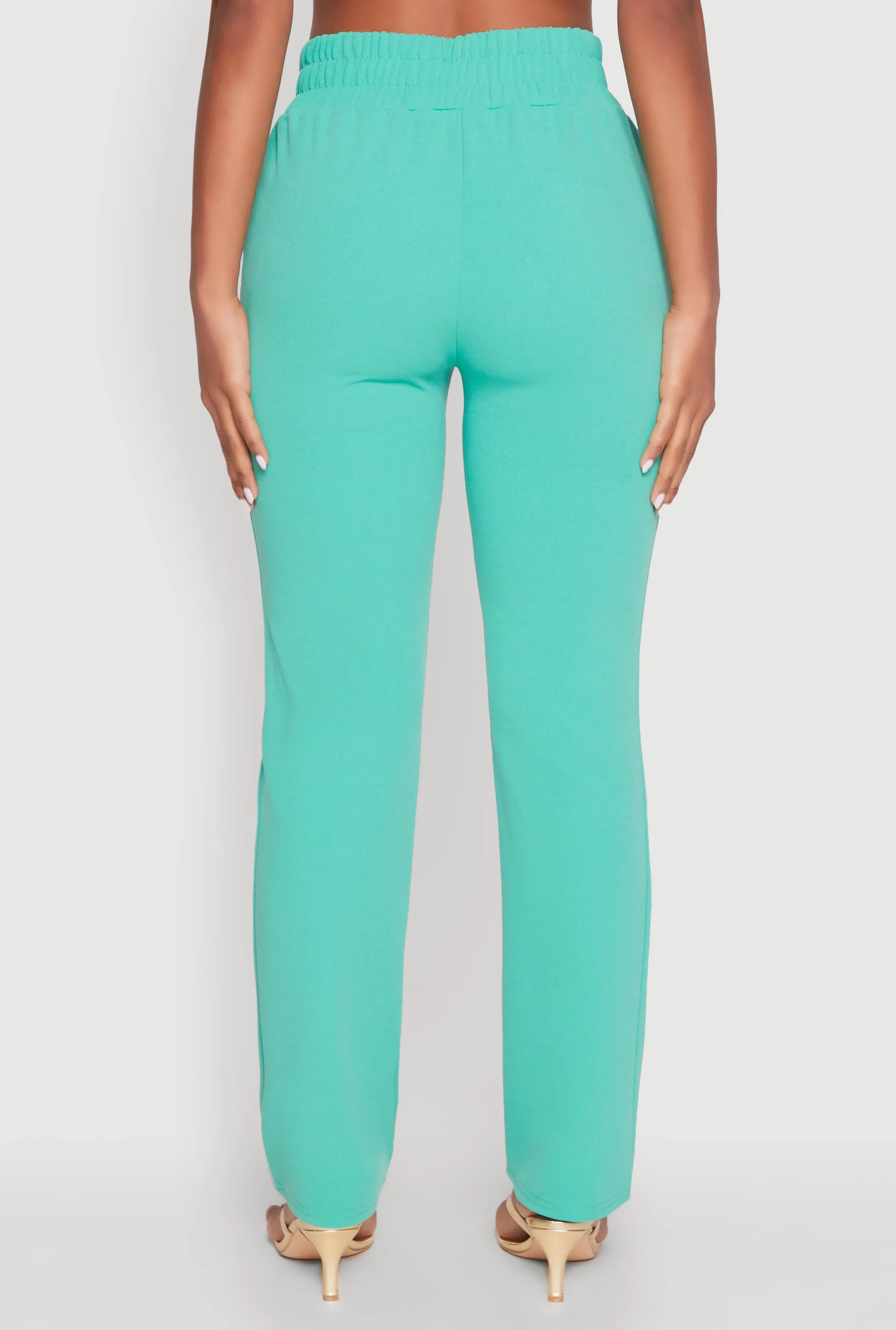 Crepe Knit Tie Front Dress Pants sold by Rainbow product image thumbnail 5