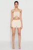 Almost Famous Smocked Waist Shorts sold by Rainbow