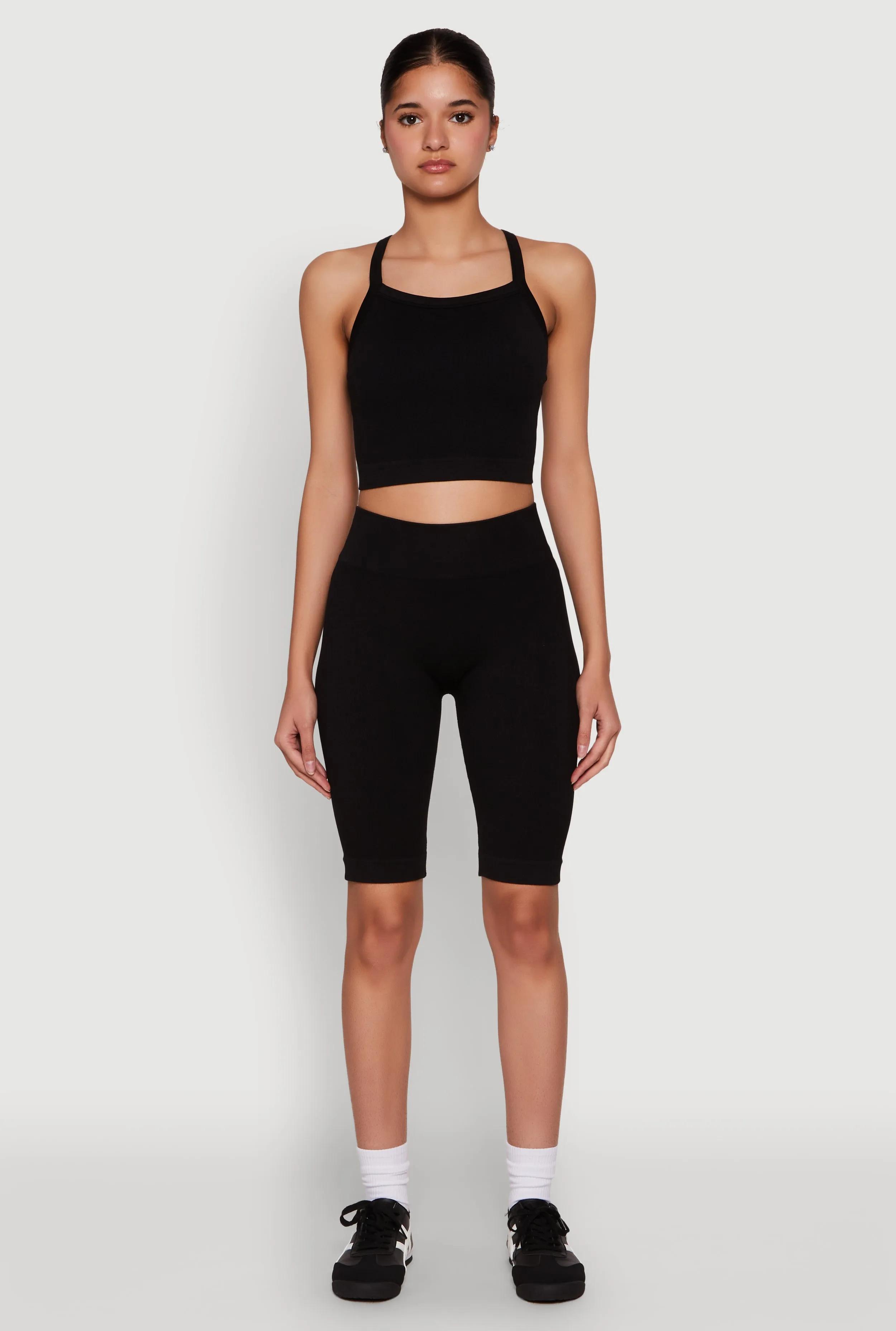 Criss Cross Caged Back Cropped Cami sold by Rainbow product image thumbnail 3