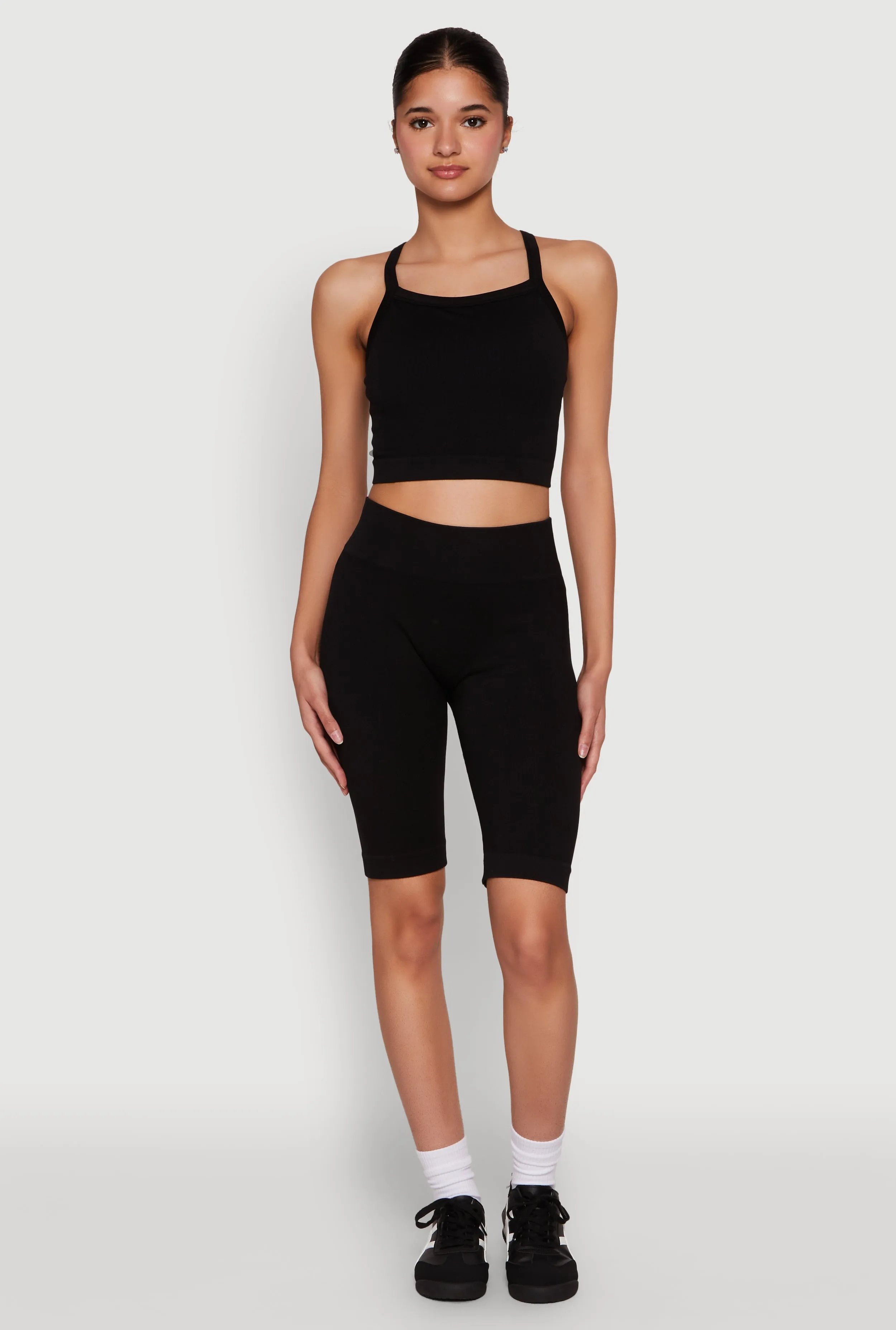 Criss Cross Caged Back Cropped Cami sold by Rainbow product image thumbnail 2