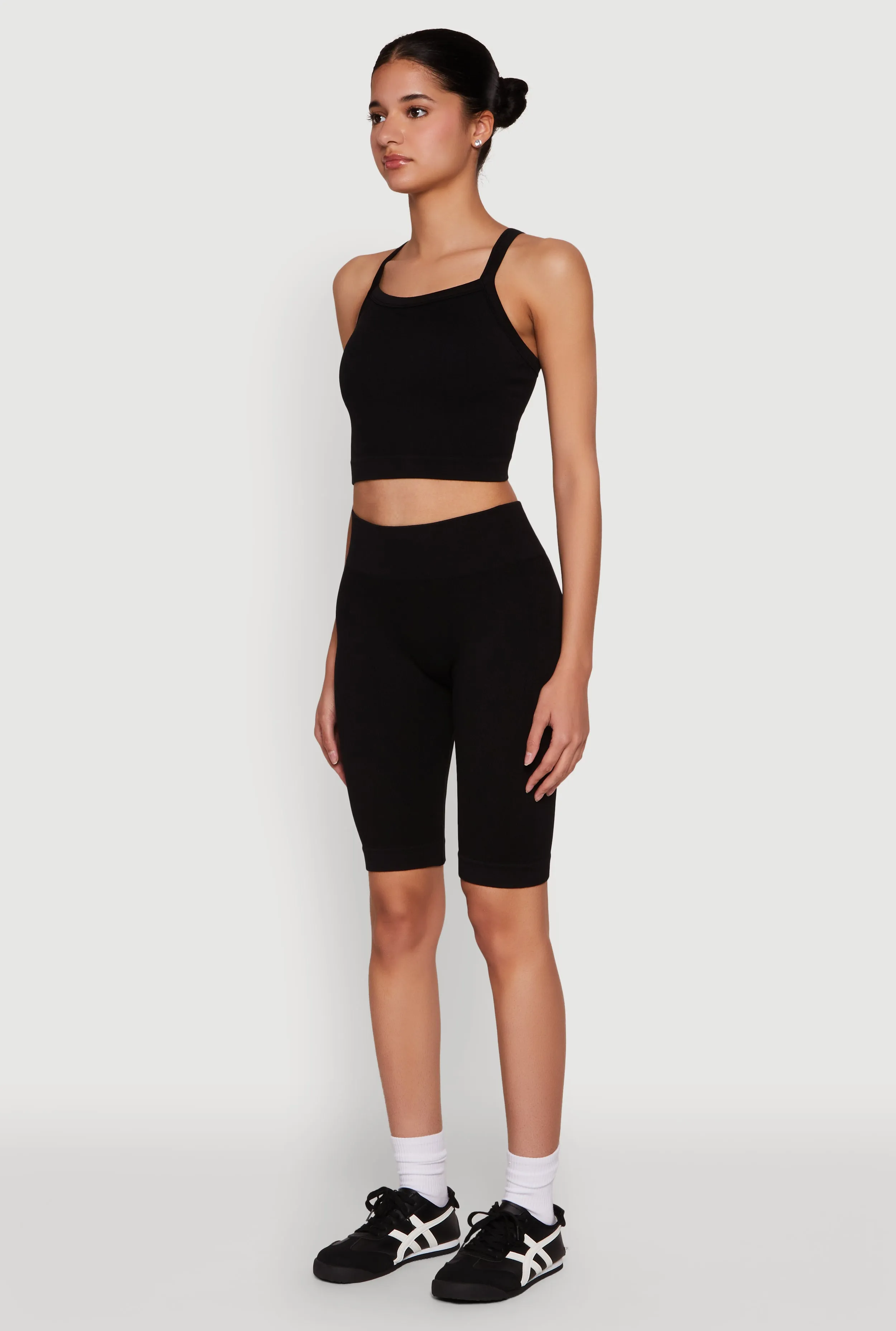 Criss Cross Caged Back Cropped Cami sold by Rainbow product image thumbnail 5