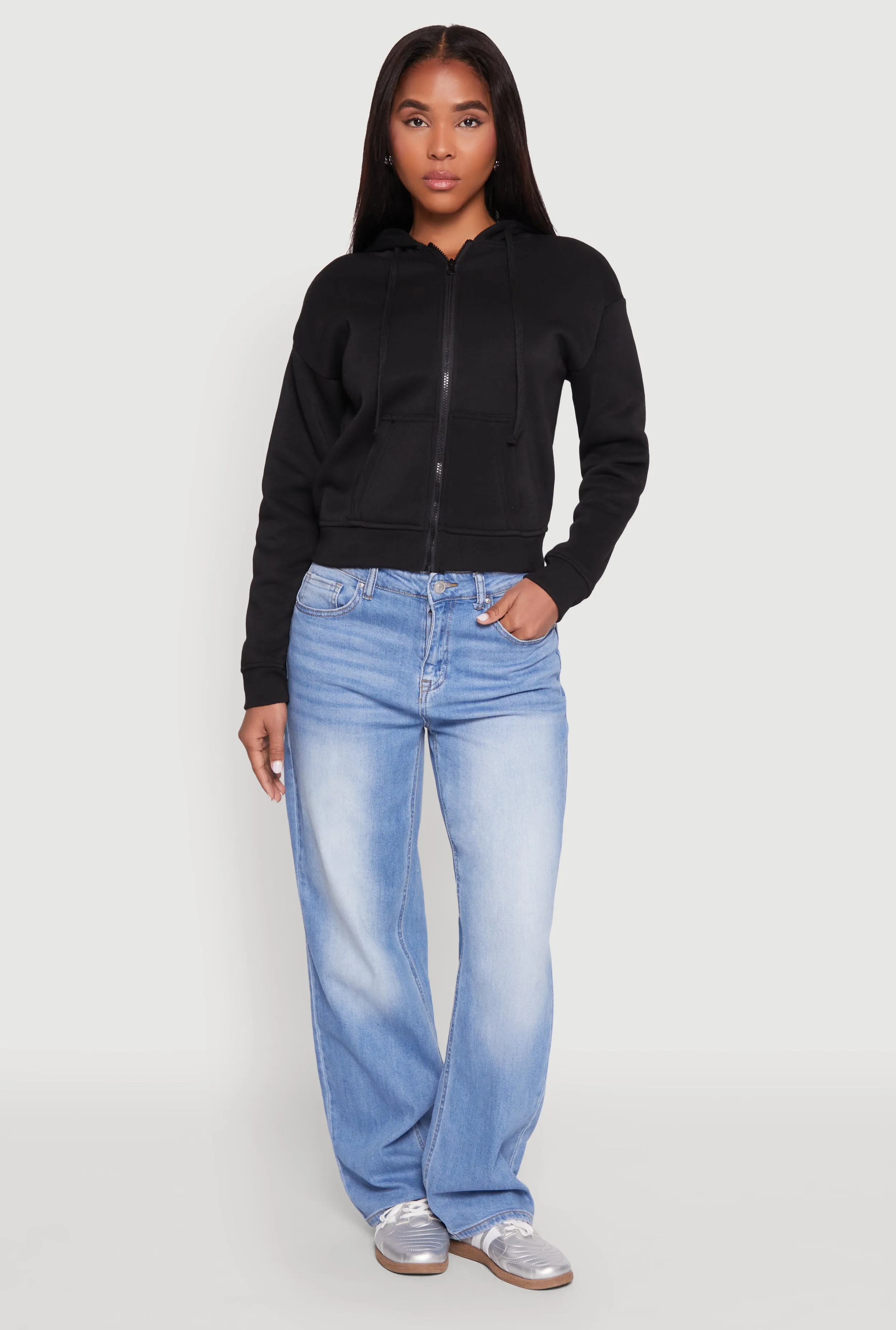 Fleece Lined Zip Front Hoodie sold by Rainbow product image thumbnail 3