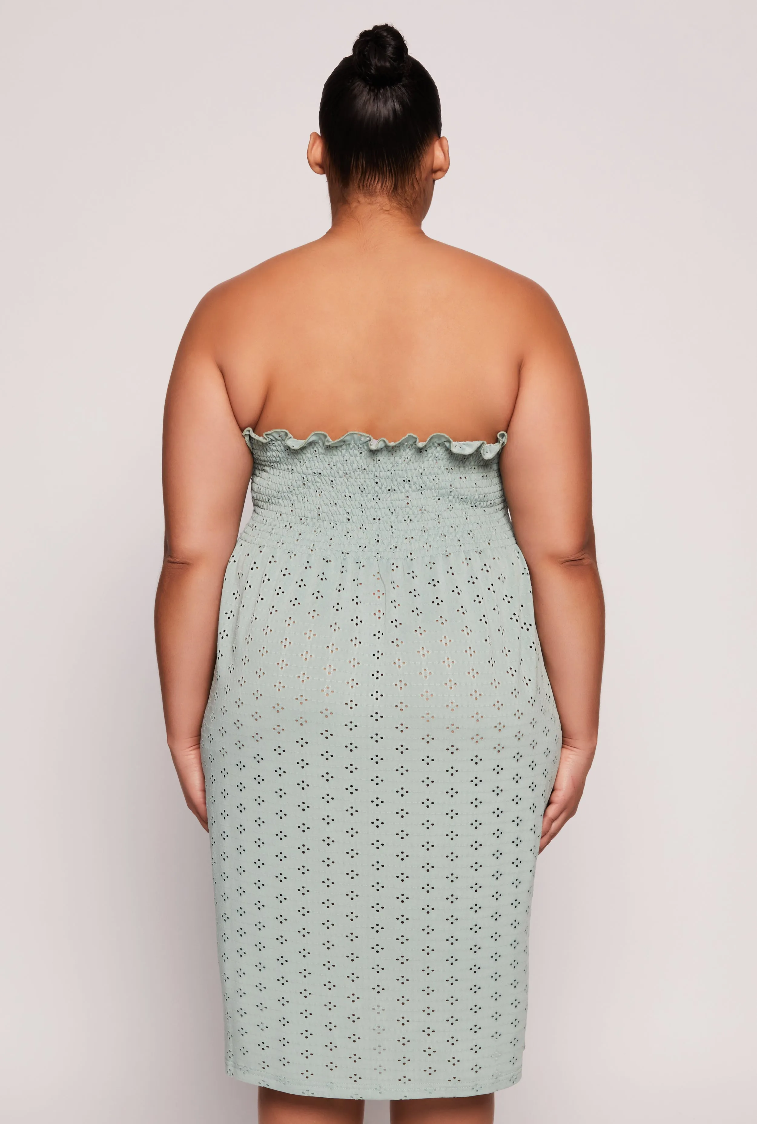 Plus Size Eyelet Strapless Sleep Dress sold by Rainbow product image thumbnail 2