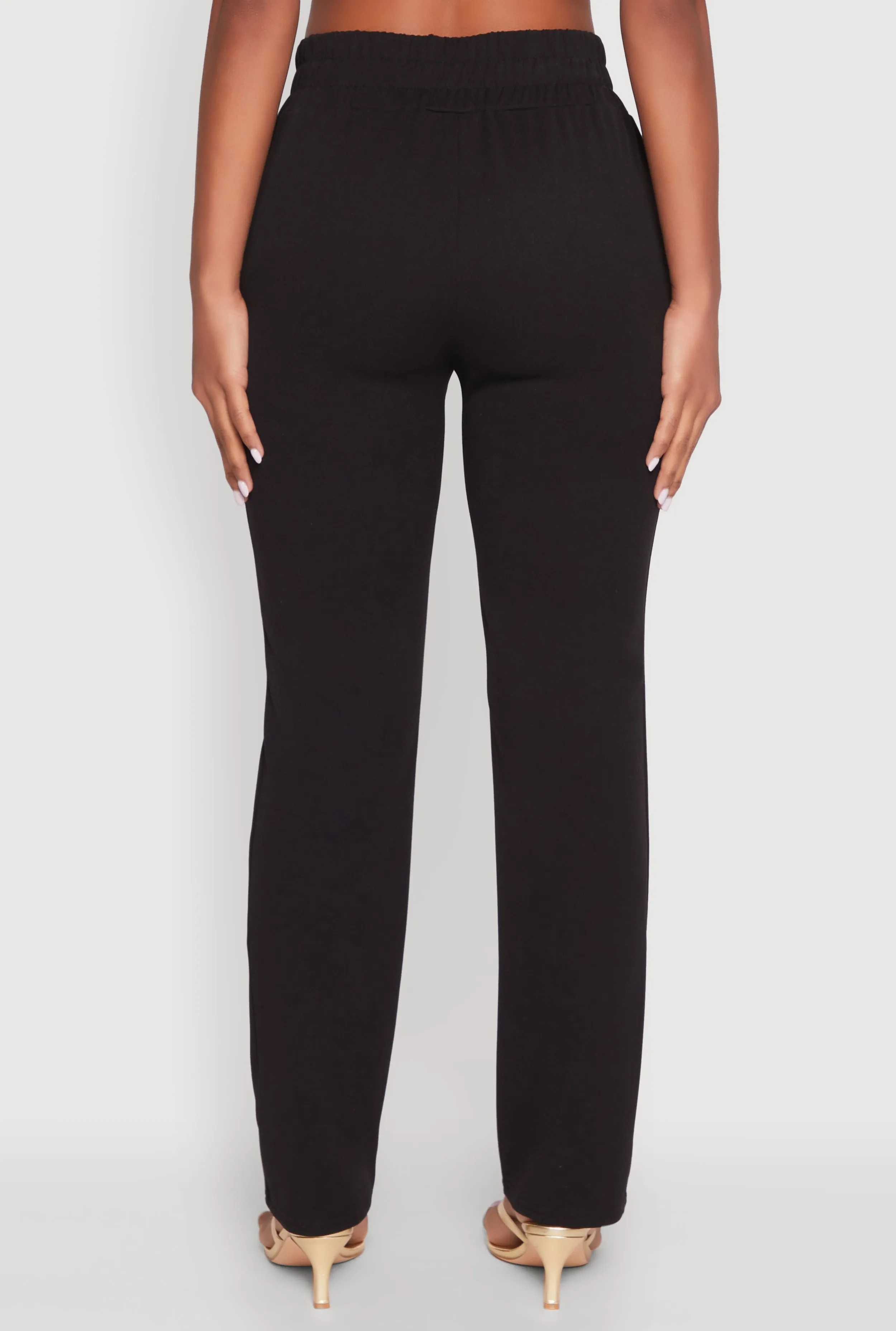 Crepe Knit Tie Front Dress Pants sold by Rainbow product image thumbnail 5