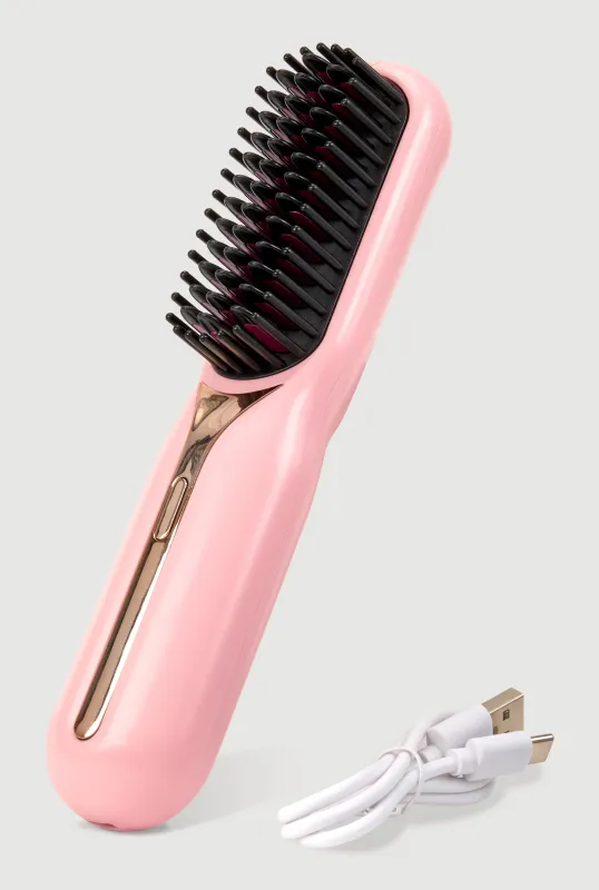 Cordless Straightening Heated Hair Brush sold by Rainbow