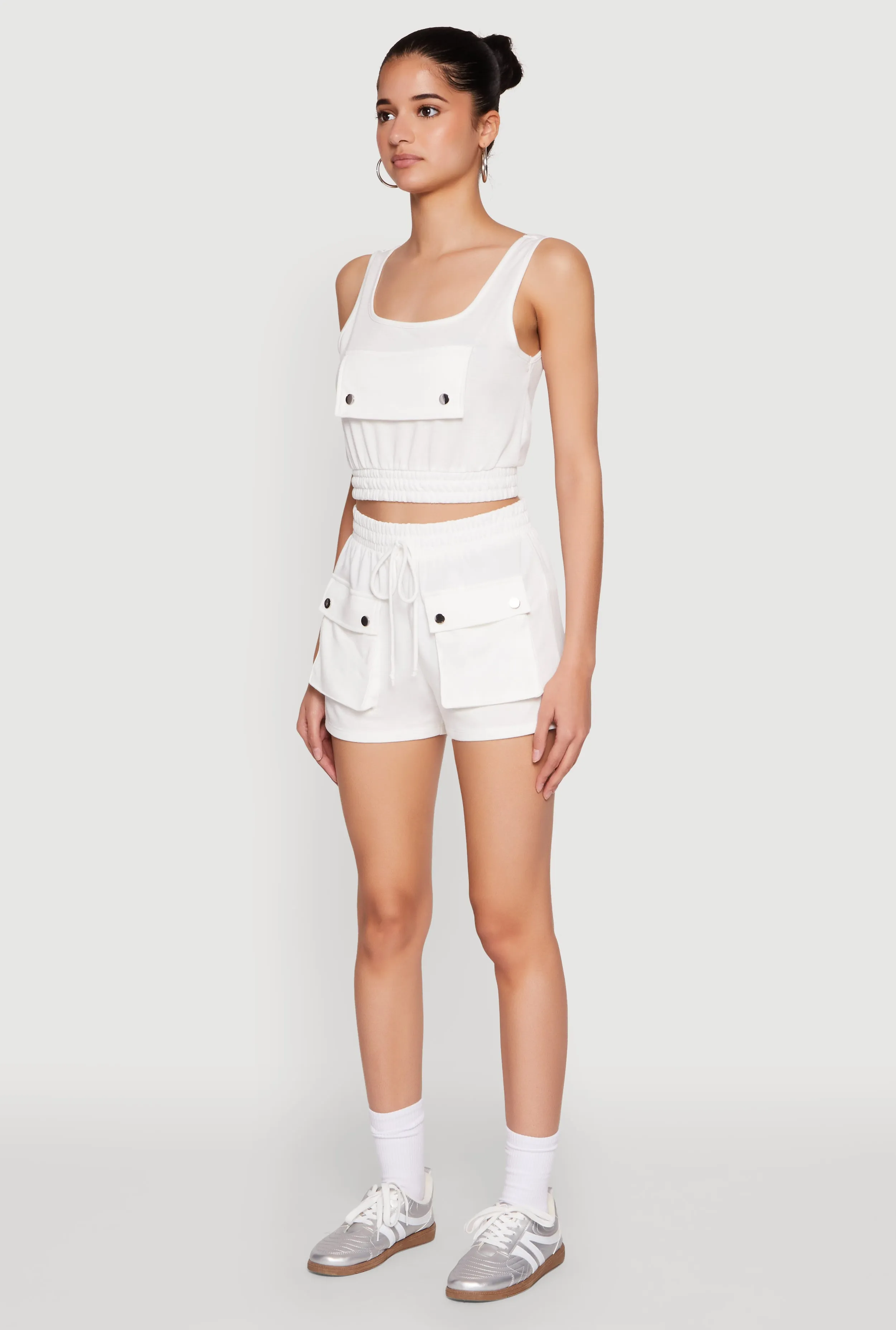 Faux Flap Pocket Crop Top sold by Rainbow product image thumbnail 5