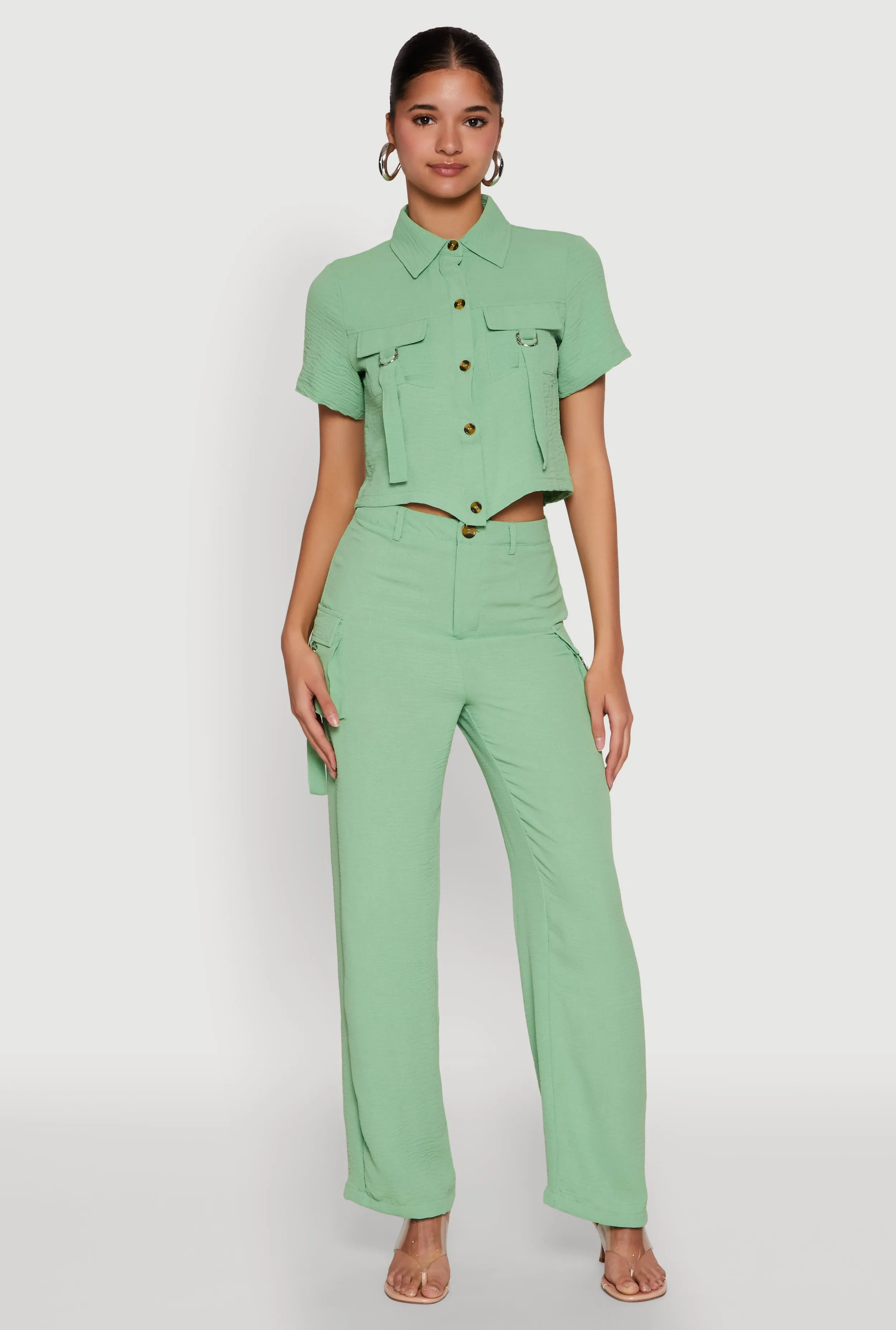 Airy D Ring Closure Crop Top sold by Rainbow product image thumbnail 2