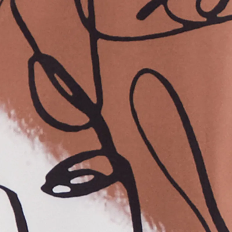 Plus Size Abstract Faces Button Front Maxi Top sold by Rainbow product image thumbnail 4