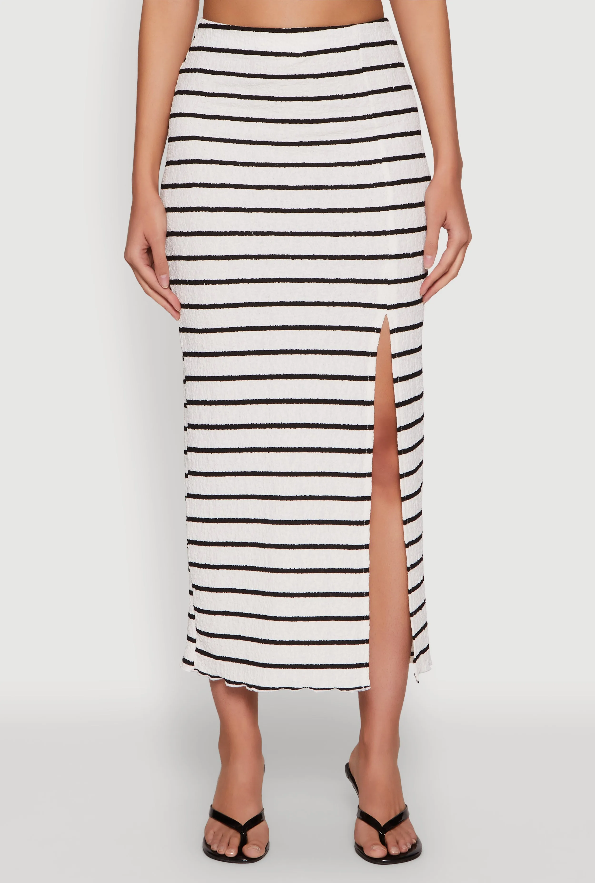 Almost Famous Striped Side Slit Maxi Skirt sold by Rainbow product image thumbnail 3