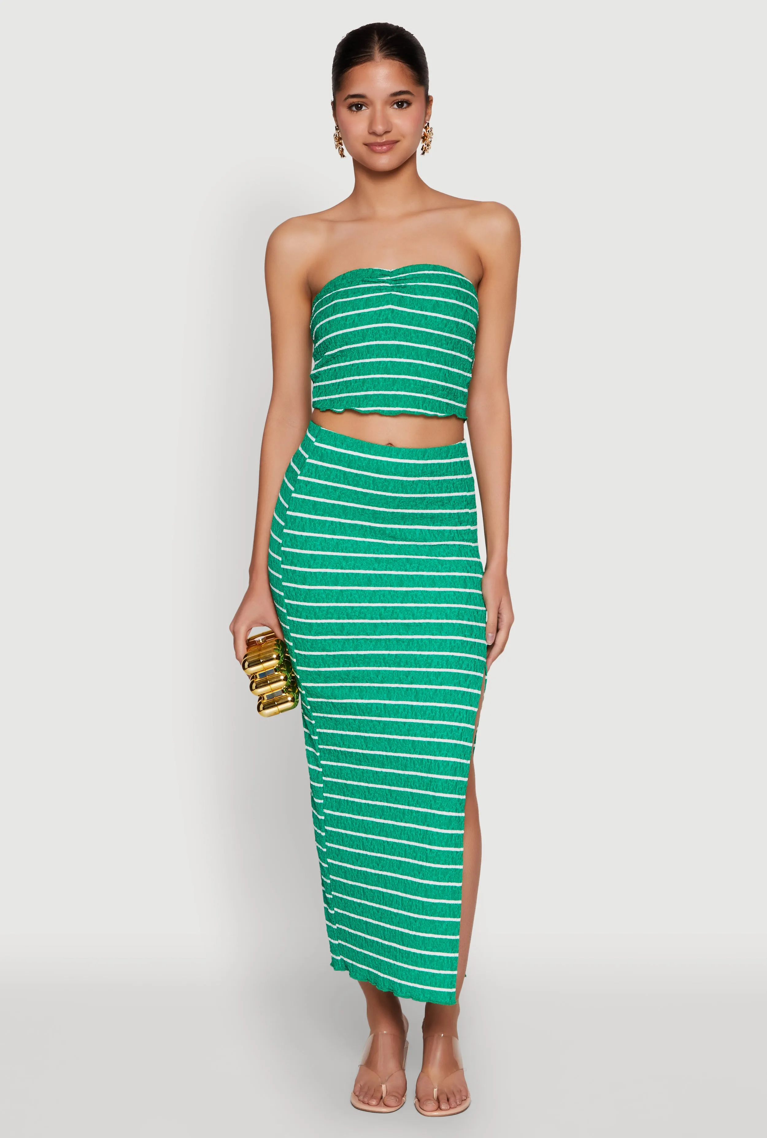 Almost Famous Striped Sweetheart Neckline Tube Top sold by Rainbow product image thumbnail 2