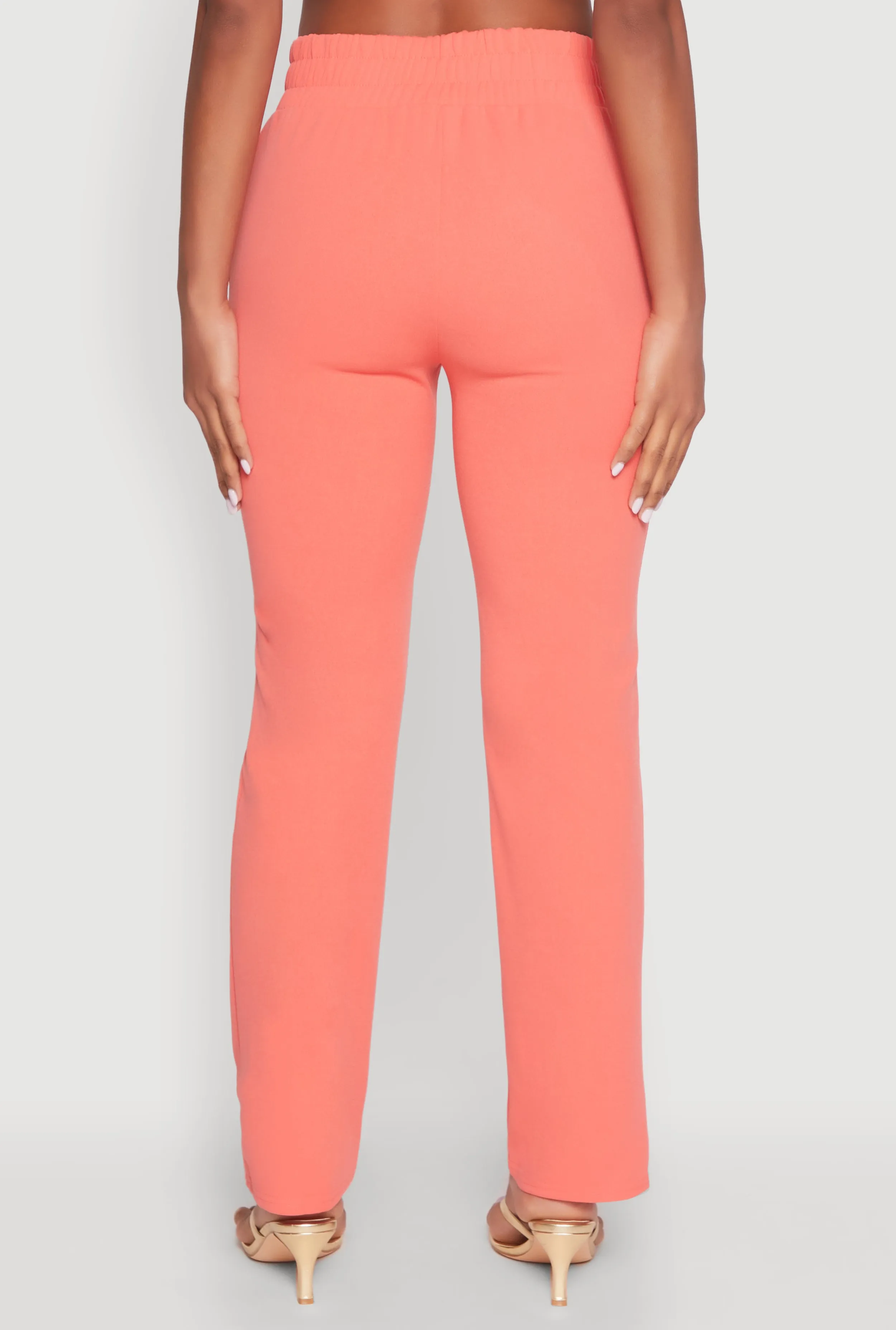 Crepe Knit Tie Front Dress Pants sold by Rainbow product image thumbnail 5