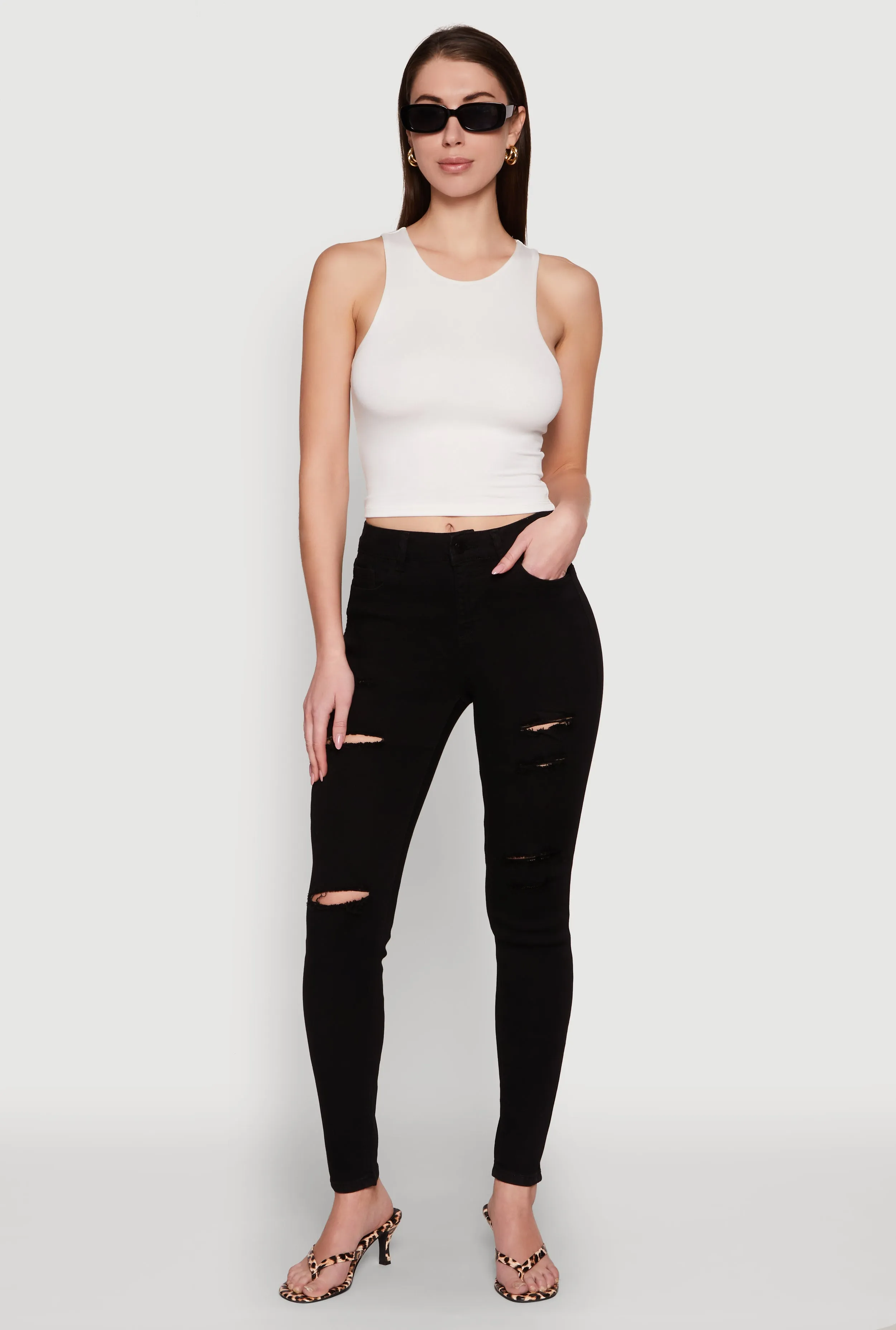 WAX Ripped Skinny Jeans sold by Rainbow