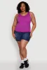Plus Size Ribbed Knit Seamless Tank Top sold by Rainbow