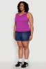 Plus Size Ribbed Knit Seamless Tank Top sold by Rainbow