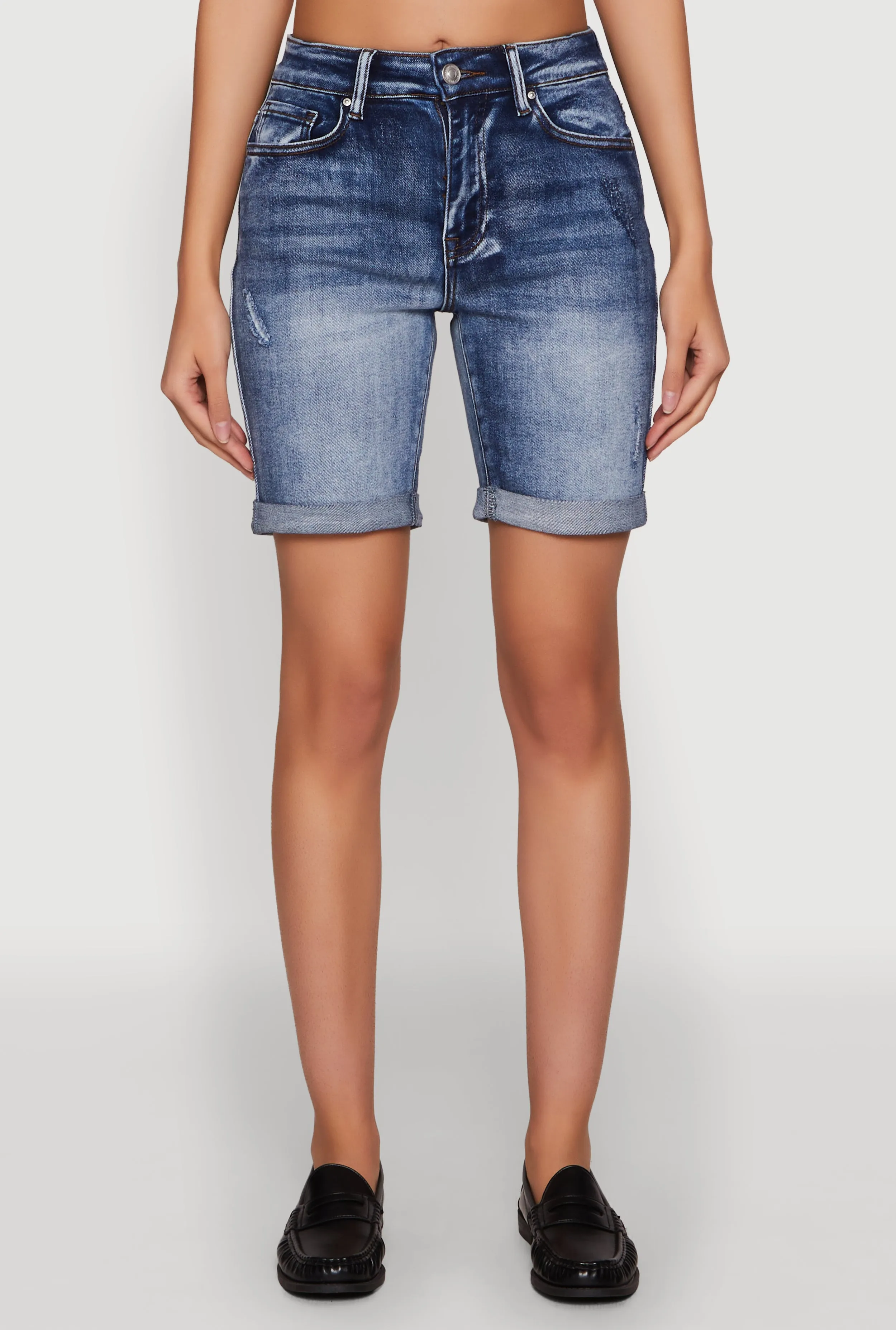 WAX Fixed Cuff Denim Bermuda Shorts sold by Rainbow product image thumbnail 5