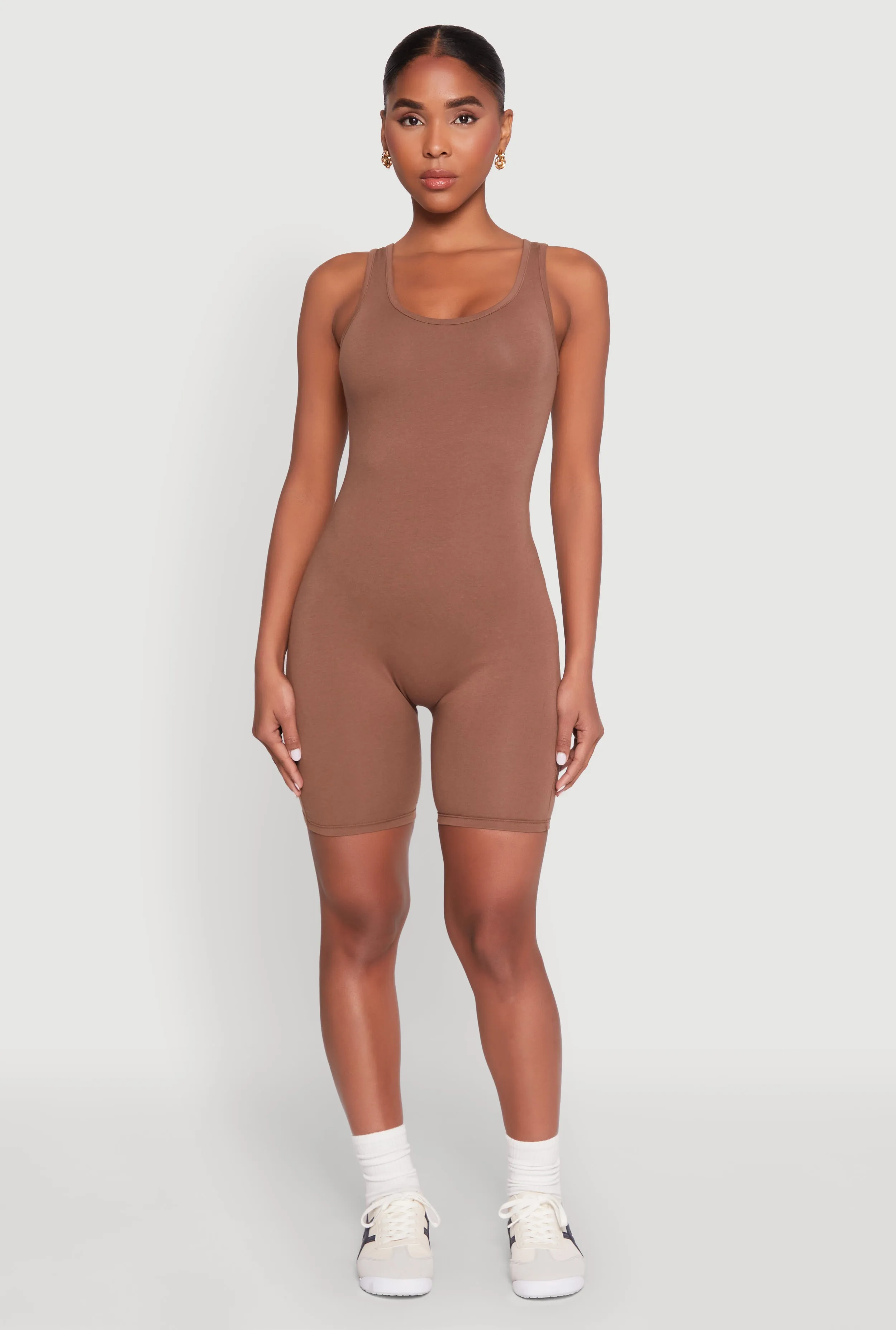 Scoop Neck Tank Biker Romper sold by Rainbow product image thumbnail 2