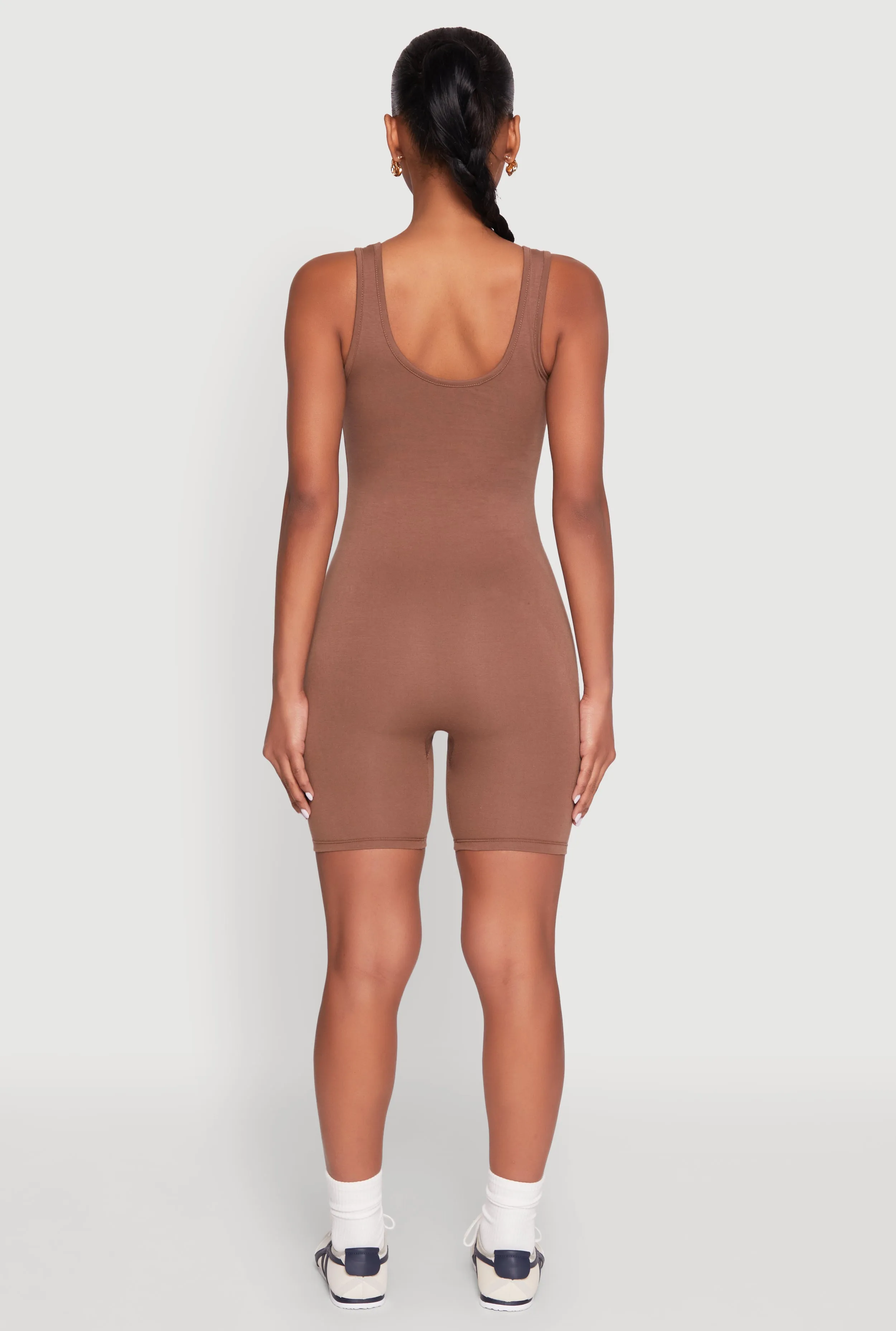 Scoop Neck Tank Biker Romper sold by Rainbow product image thumbnail 5