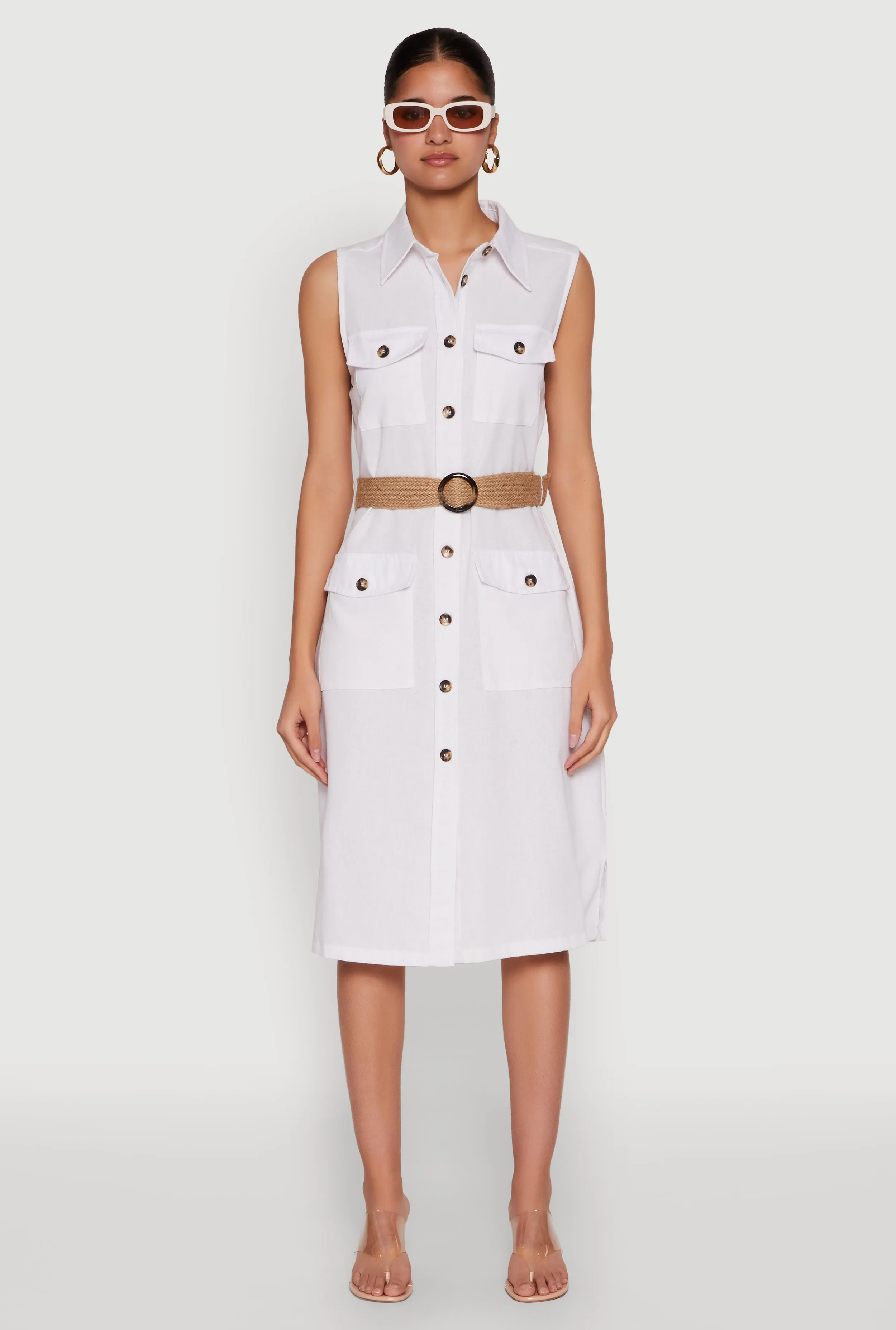 O Ring Belted Sleeveless Utility Dress sold by Rainbow product image thumbnail 2