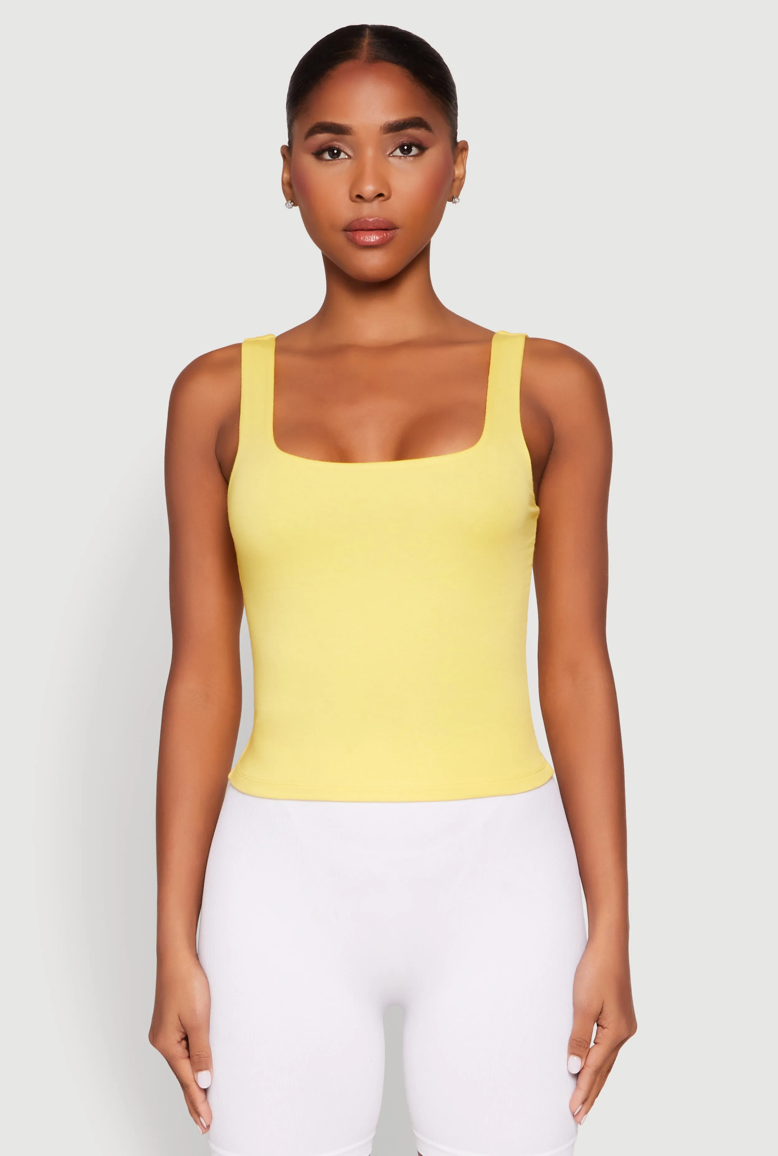 Double Layer Square Neck Tank Top sold by Rainbow product image thumbnail 2