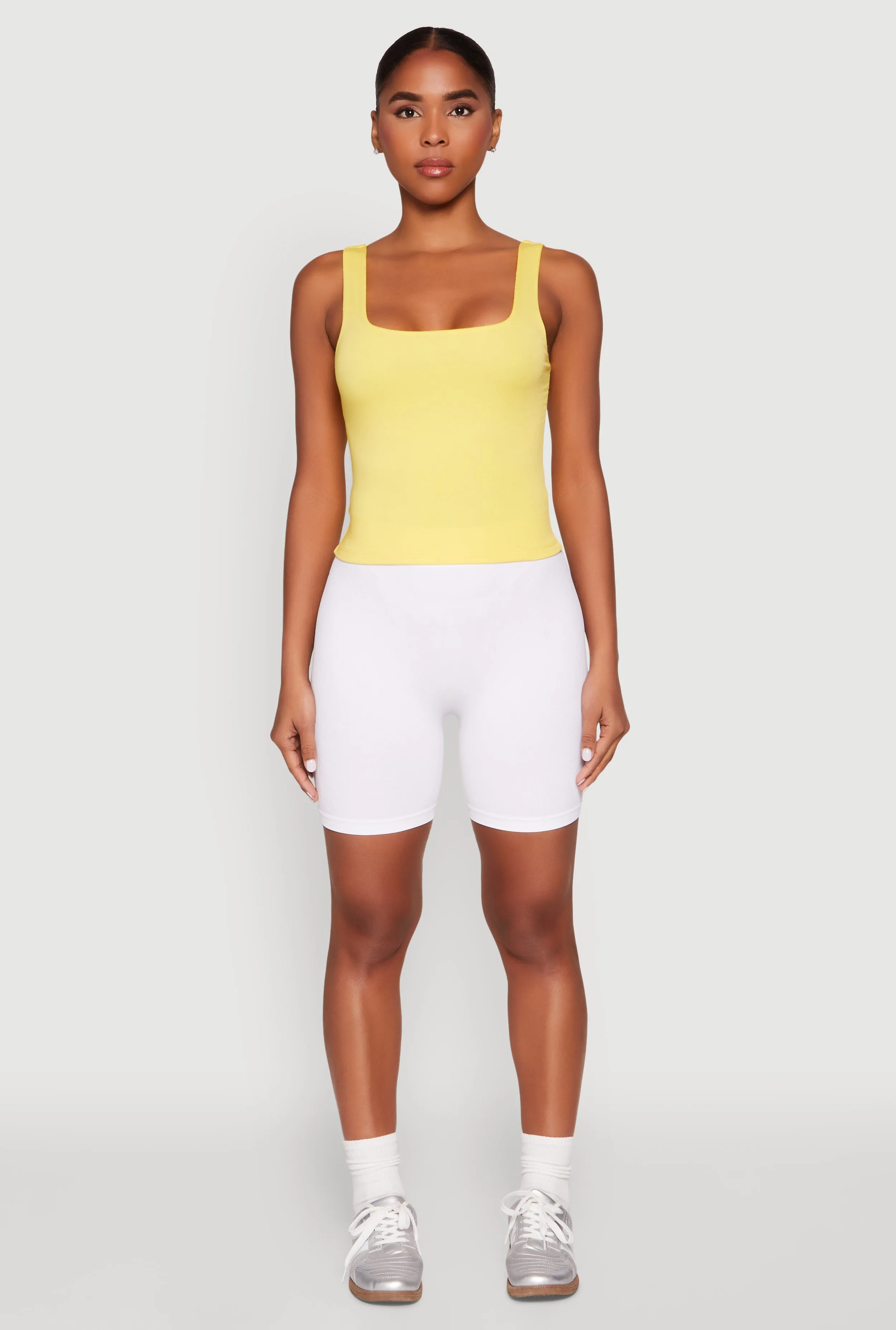 Double Layer Square Neck Tank Top sold by Rainbow product image thumbnail 3