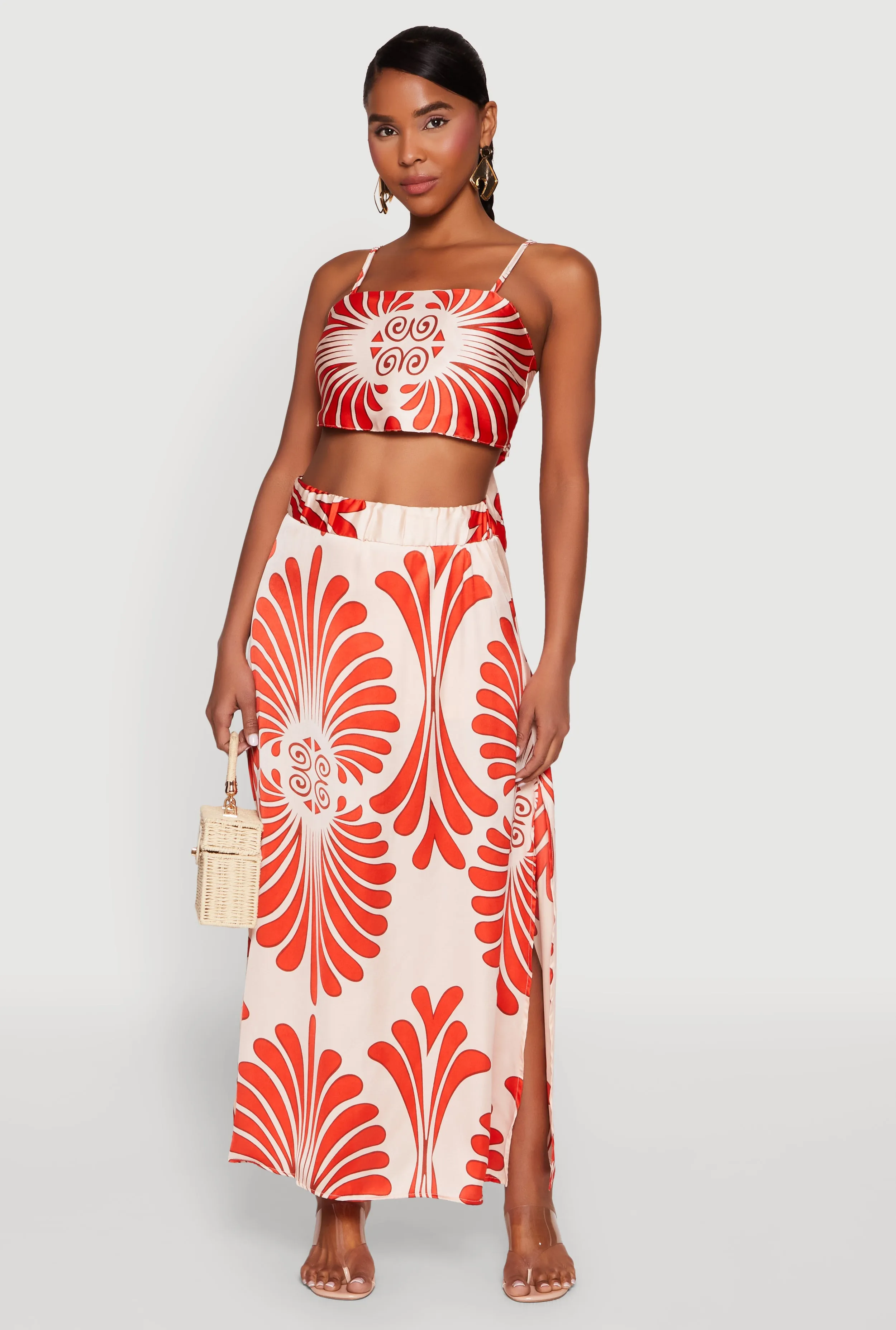 Spoon Jeans Satin Printed Maxi Skirt sold by Rainbow product image thumbnail 2