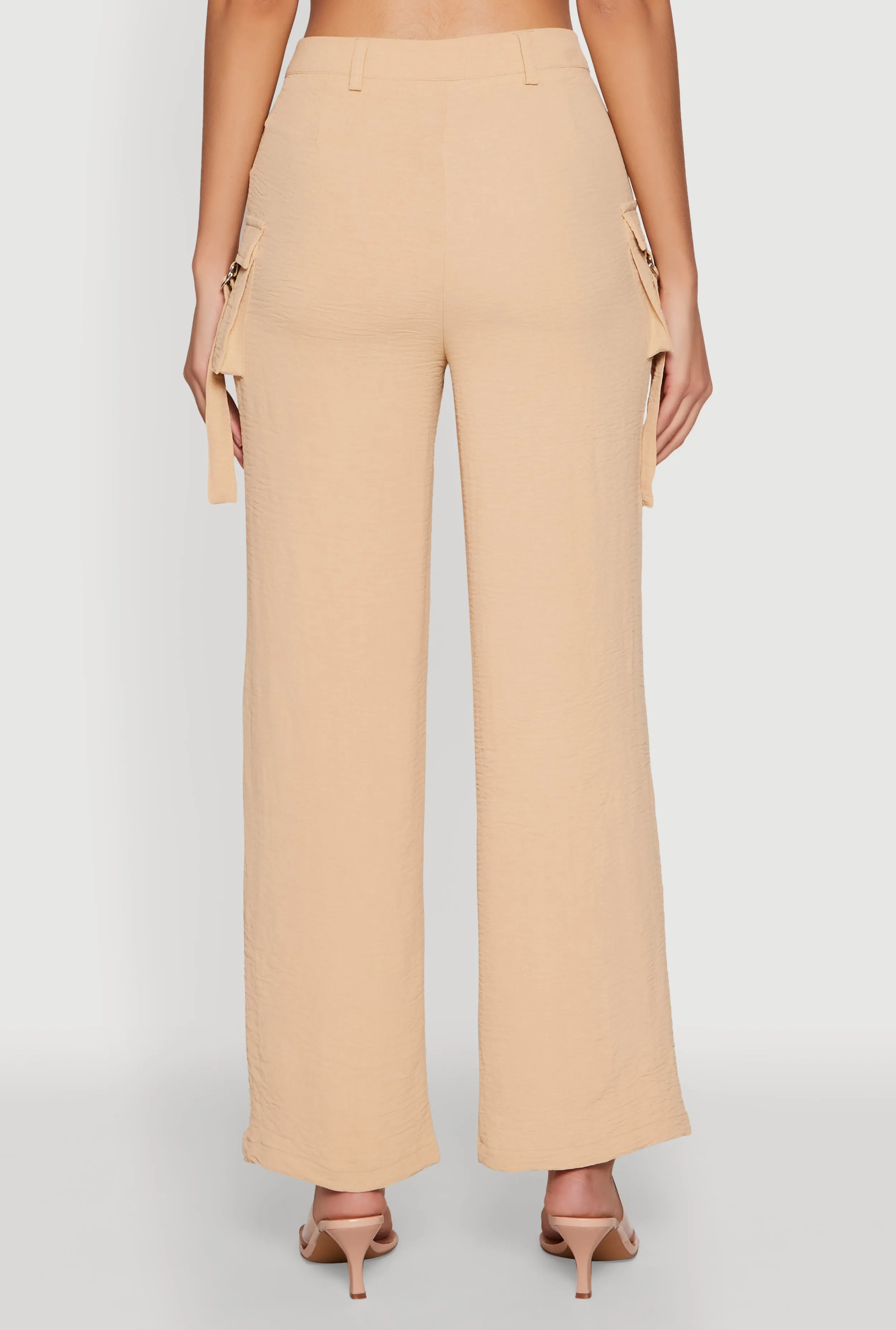 Airy High Waisted Cargo Pocket Pants sold by Rainbow product image thumbnail 5