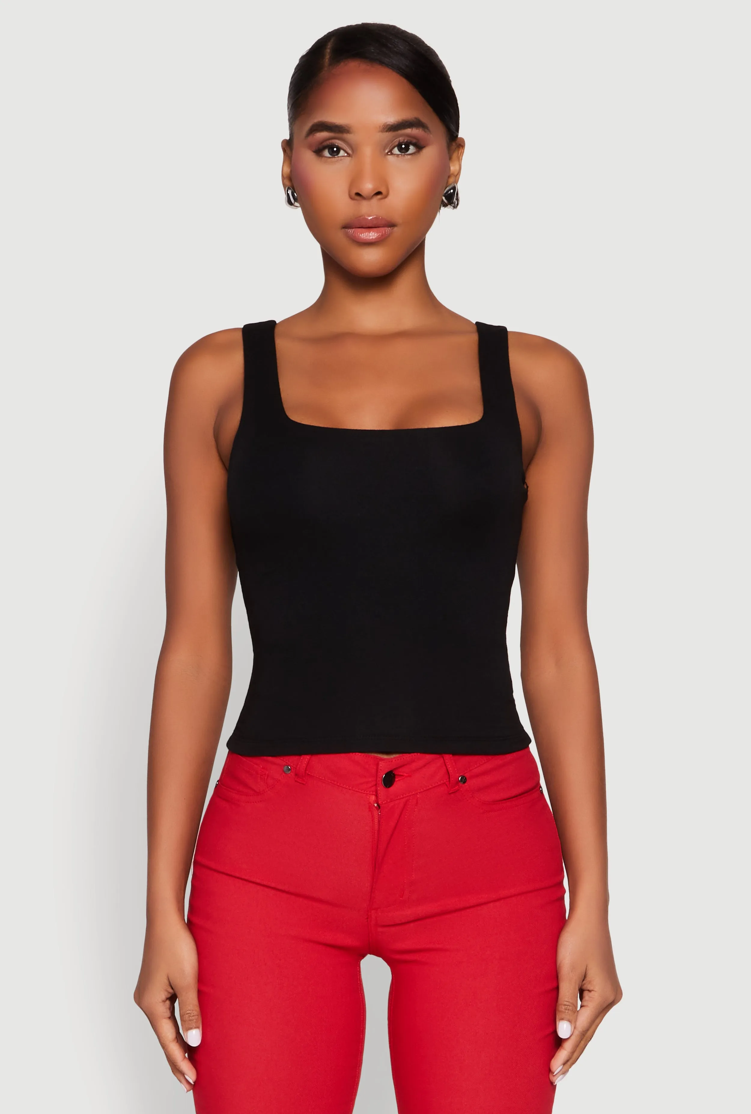 Double Layer Square Neck Tank Top sold by Rainbow product image thumbnail 2